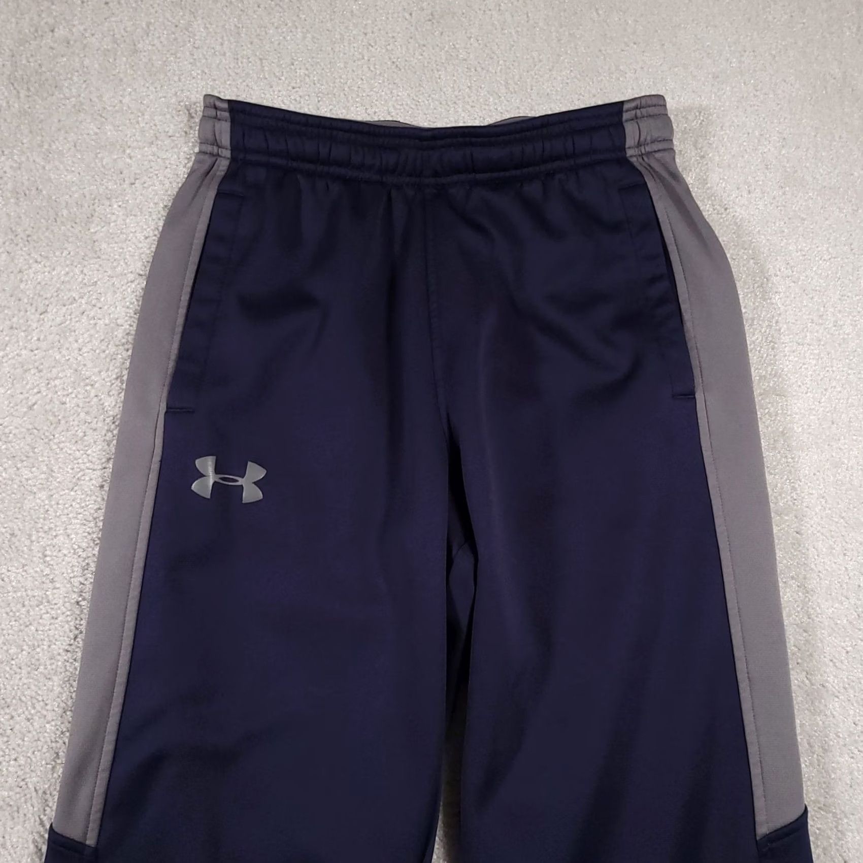 Under Armour VINTAGE Under Armour Sweatpants Mens S Loose Navy Blue Cold Gear Pockets Drawstring Size US 29 - 3 Thumbnail