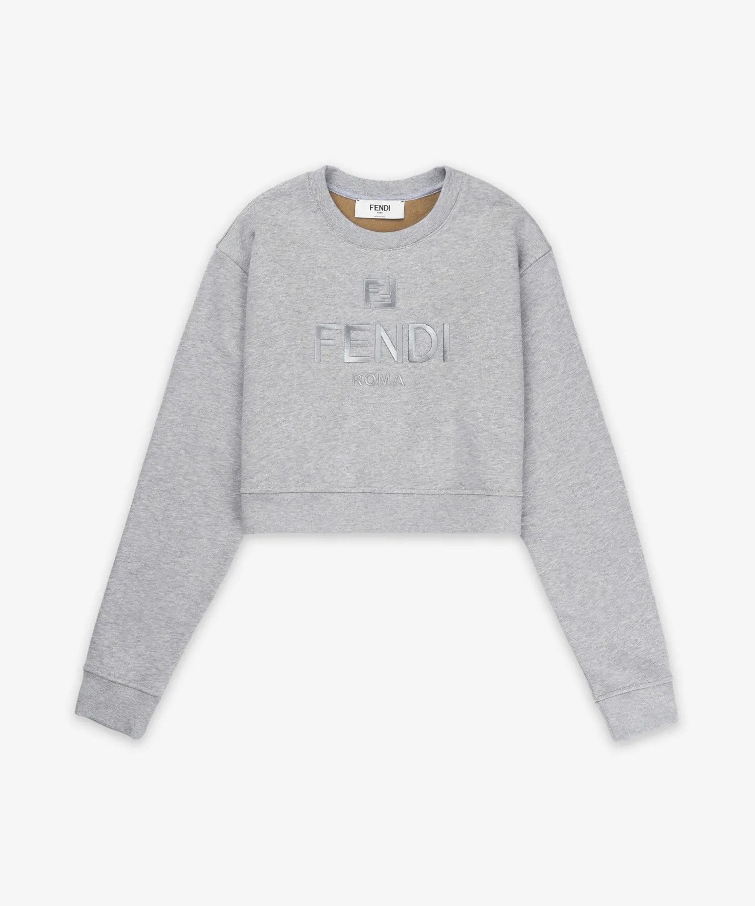 Fendi o1loc1c1225 FS9648 Knitted Fabric Sweater in Grey Melange Size S / US 4 / IT 40 - 1 Thumbnail