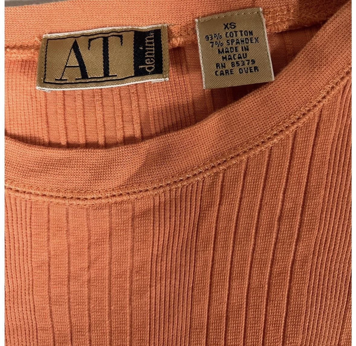 Ann Taylor Ann Taylor Orange Long Sleeve Crewneck T-Shirt Top Tee XS 🧡✨ Size XS / US 0-2 / IT 36-38 - 4 Thumbnail
