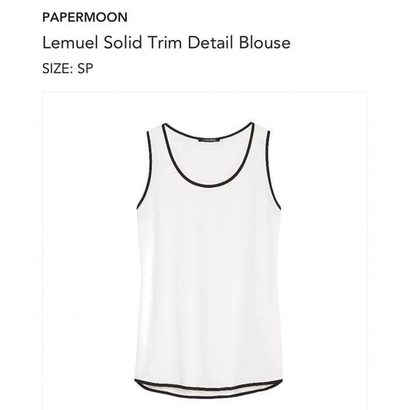 Other Papermoon Lemuel Solid Trim Detail Blouse - Stitch Fix Top Size S / US 4 / IT 40 - 6 Thumbnail