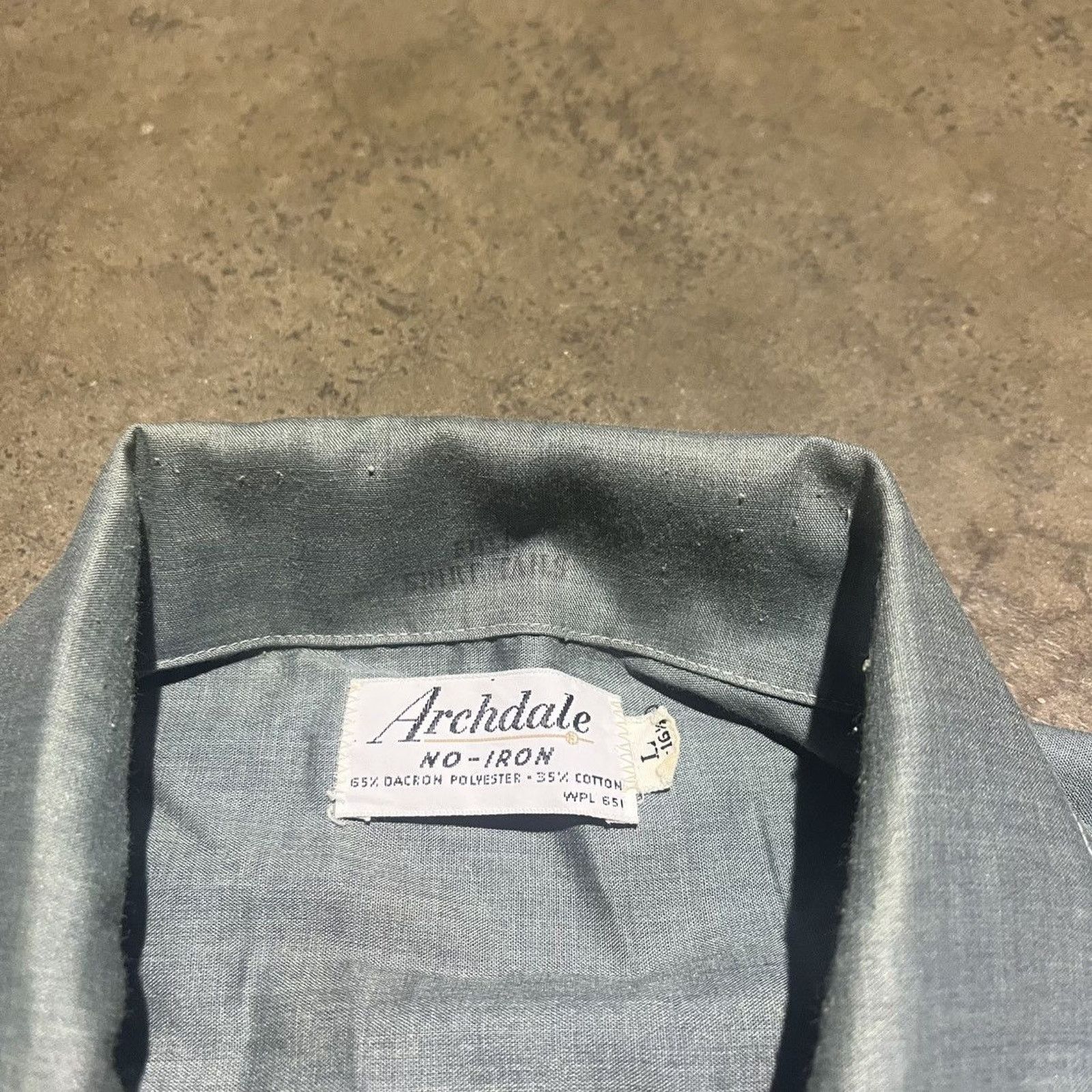 Vintage Vintage 60s Archdale Green Iridescent Loop Collar Shirt Size US L / EU 52-54 / 3 - 5 Thumbnail