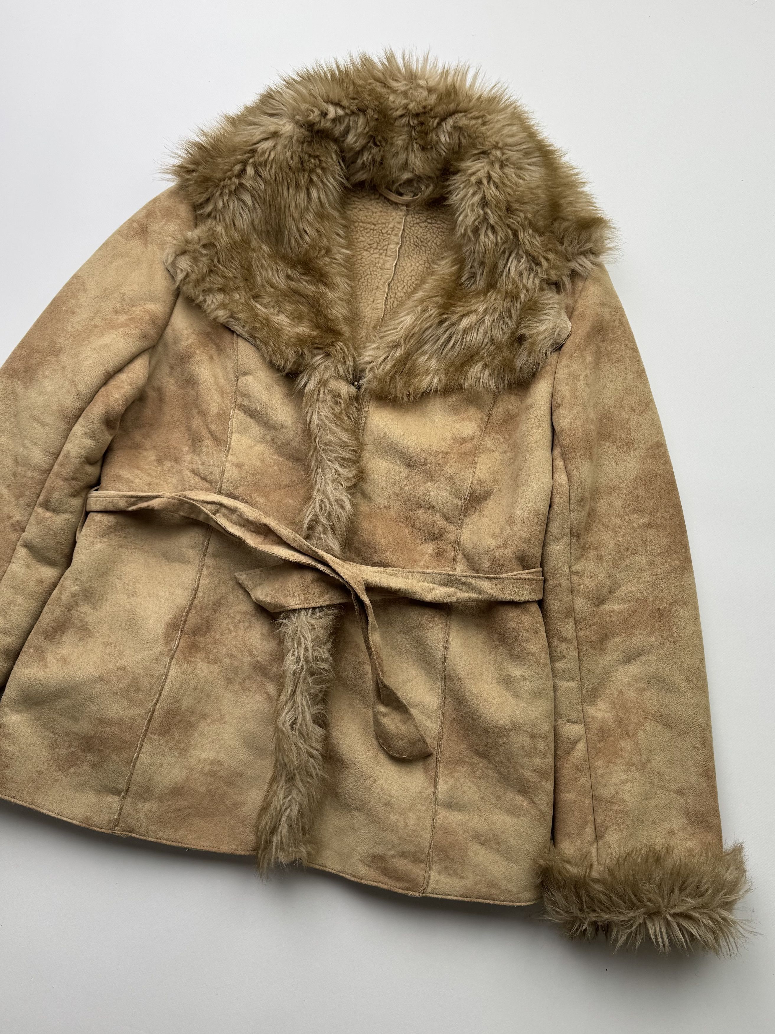 Vintage Vintage Faded Faux Sheepskin Coat B443(V502)E2 Size M / US 6-8 / IT 42-44 - 3 Thumbnail