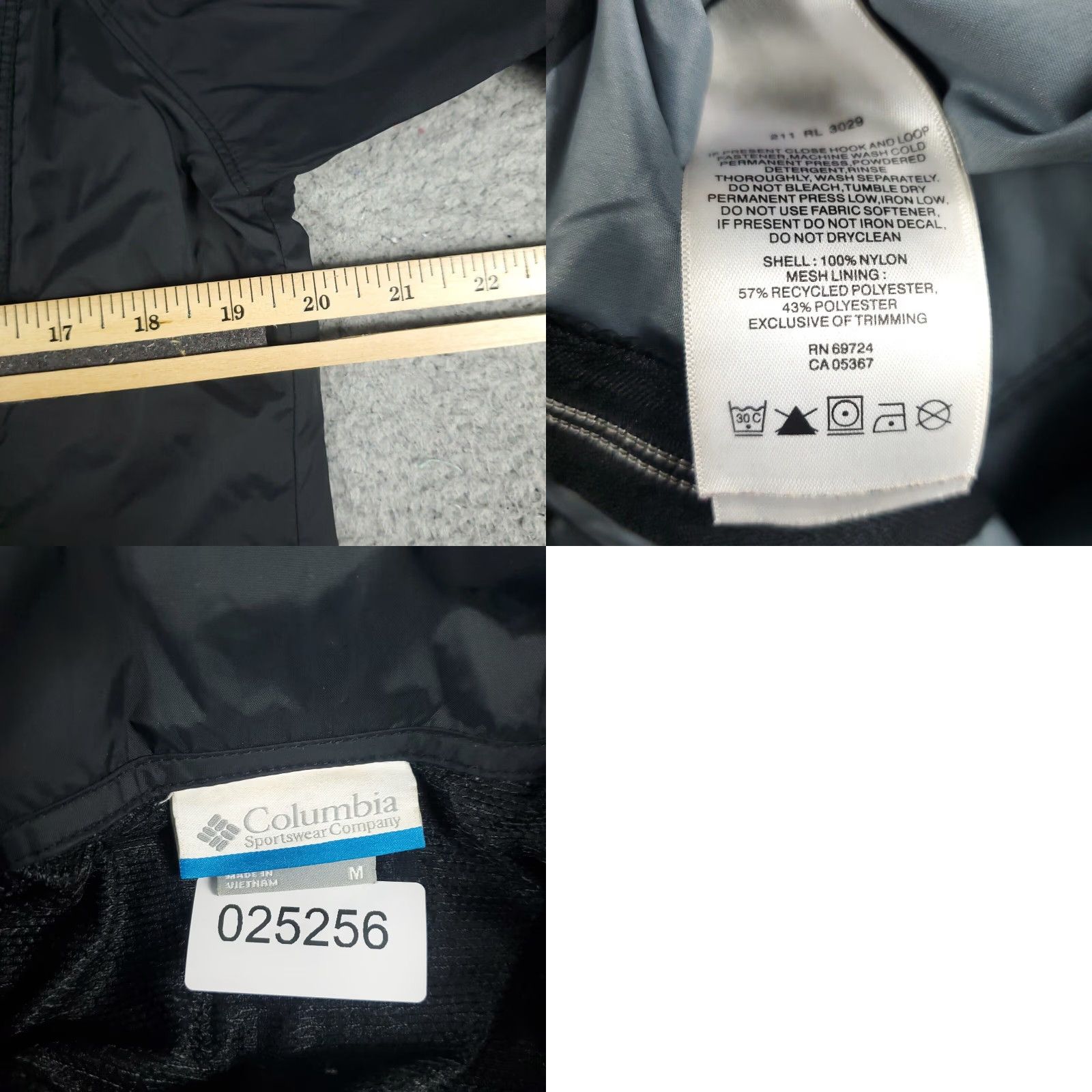 Vintage Columbia Jacket Women Medium Black Full Zip Windbreaker Jacket Size M / US 6-8 / IT 42-44 - 8 Thumbnail