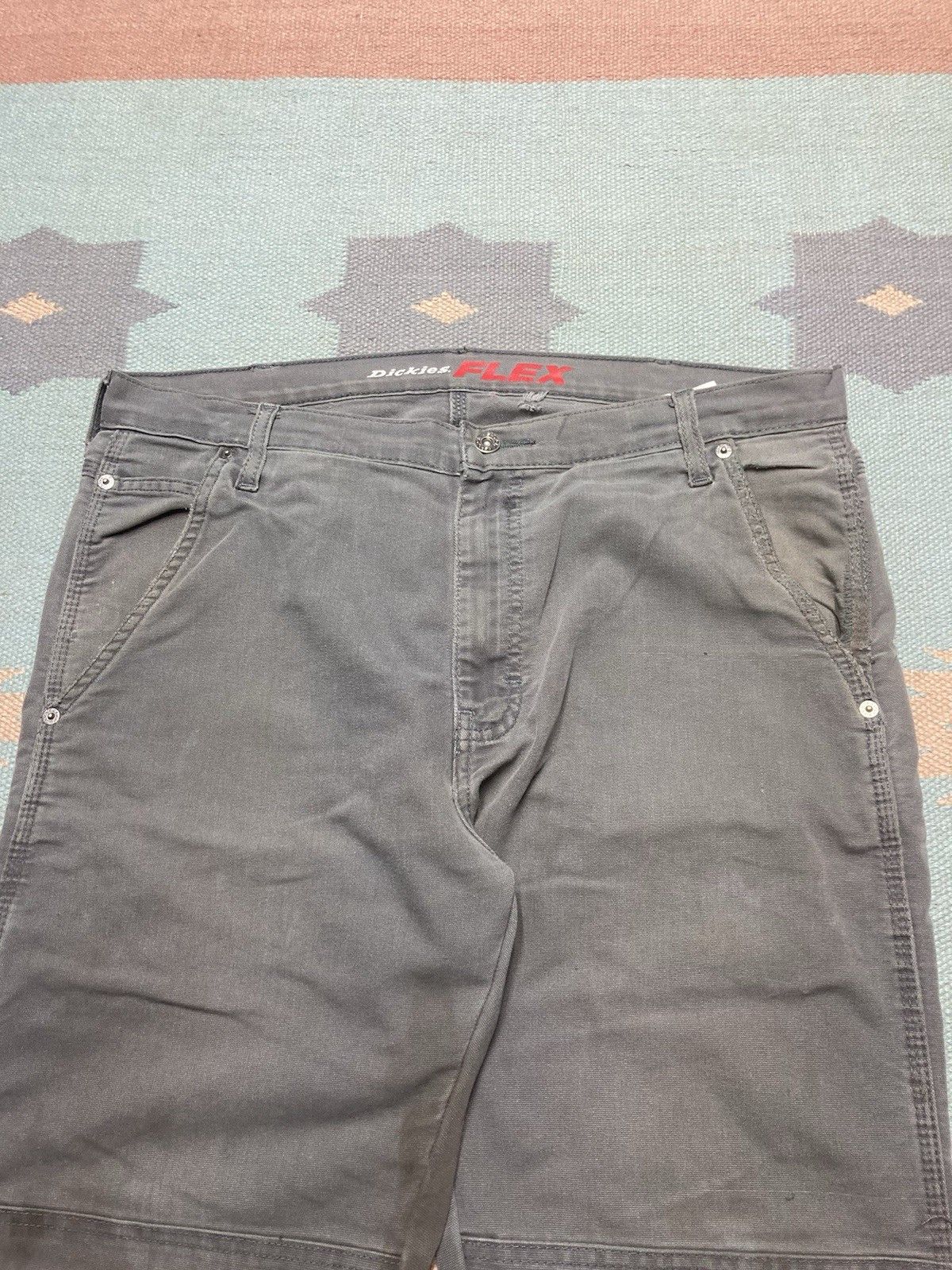 Vintage Dickies canvas carpenter pants double knee gray skater 36x33 Size US 36 / EU 52 - 5 Thumbnail