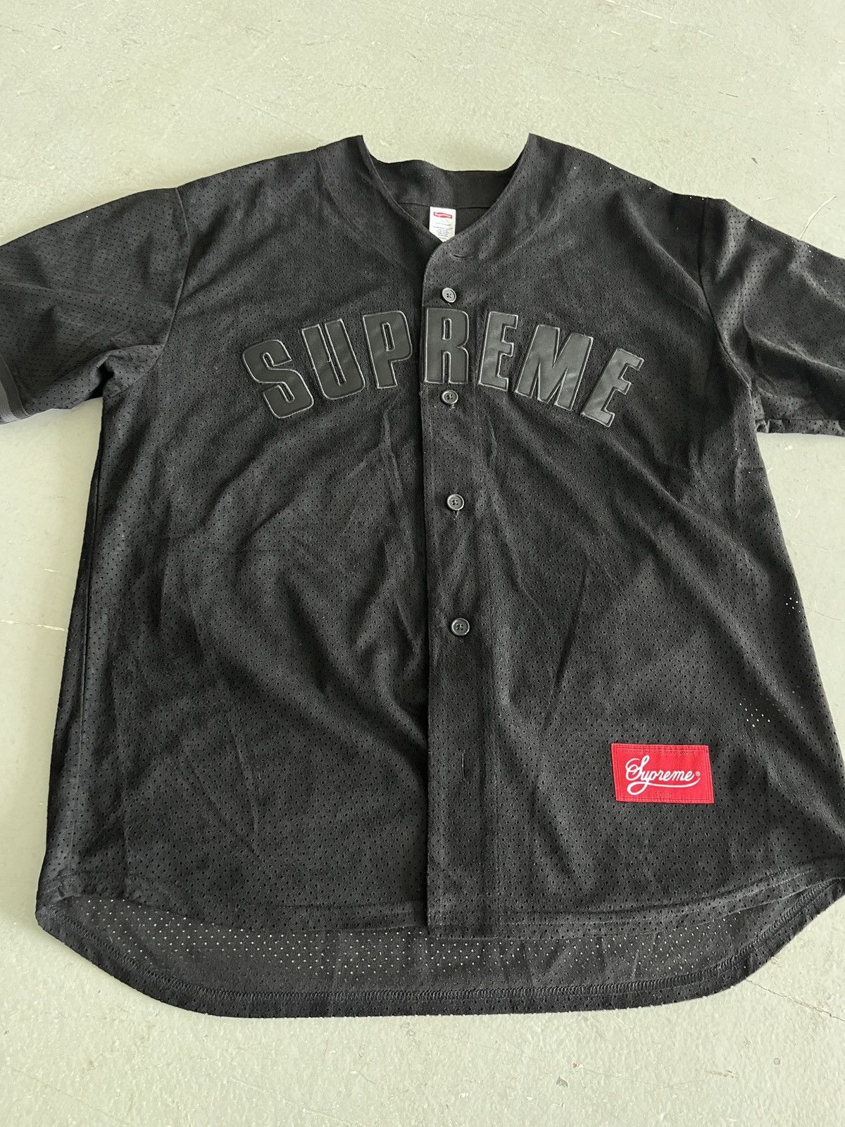 Supreme Ultrasuede Mesh Baseball Jersey (unisex)