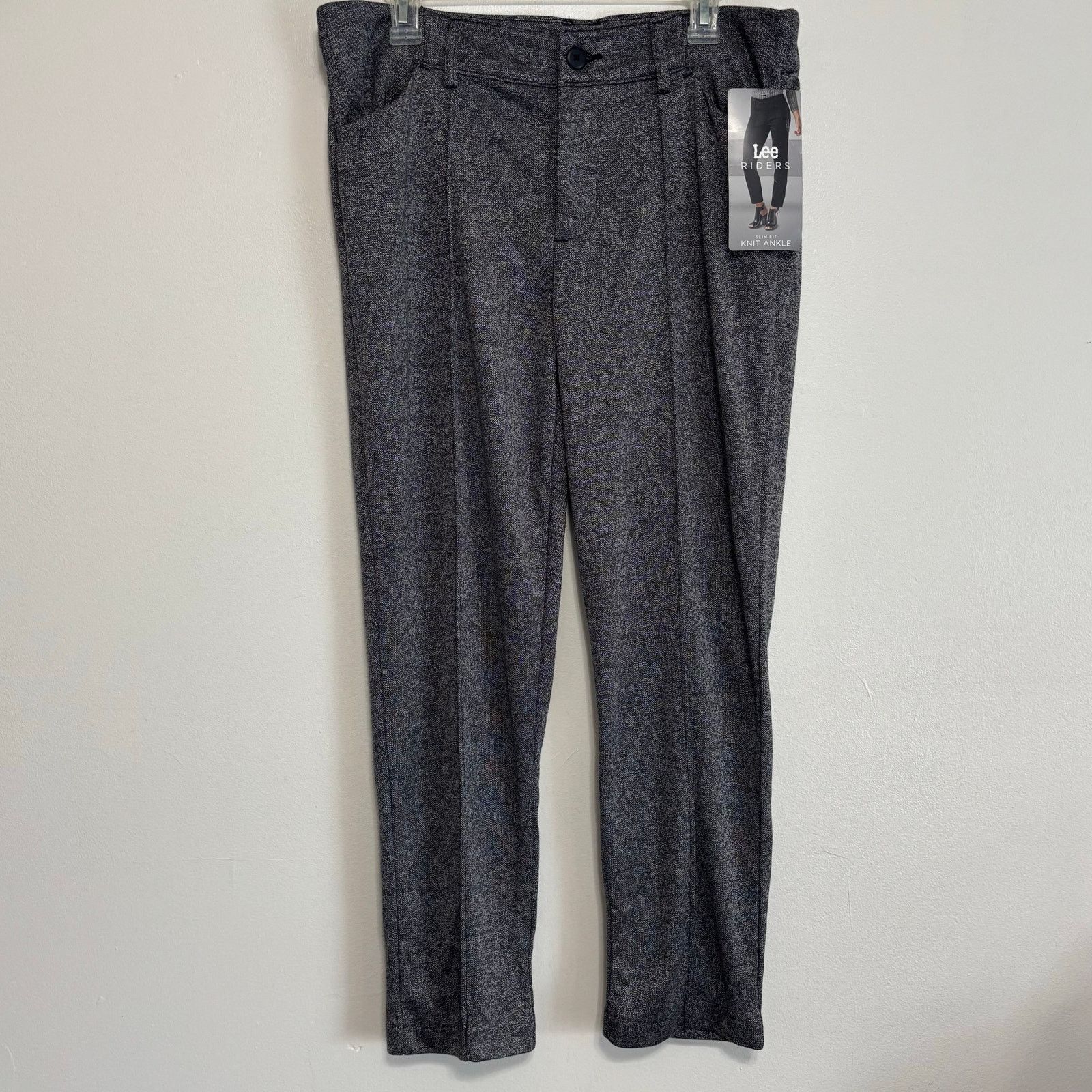 Other Lee Riders Gray Slim Fit Ankle Knit Trousers NWT Size 14M Size 36" / US 14 / IT 50 - 1 Thumbnail