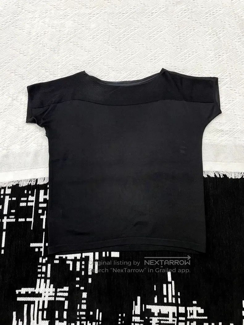 Hermes Hermes Black Silk Dark Pattern Printed Short Sleeve Top Size XS / US 0-2 / IT 36-38 - 2 Thumbnail