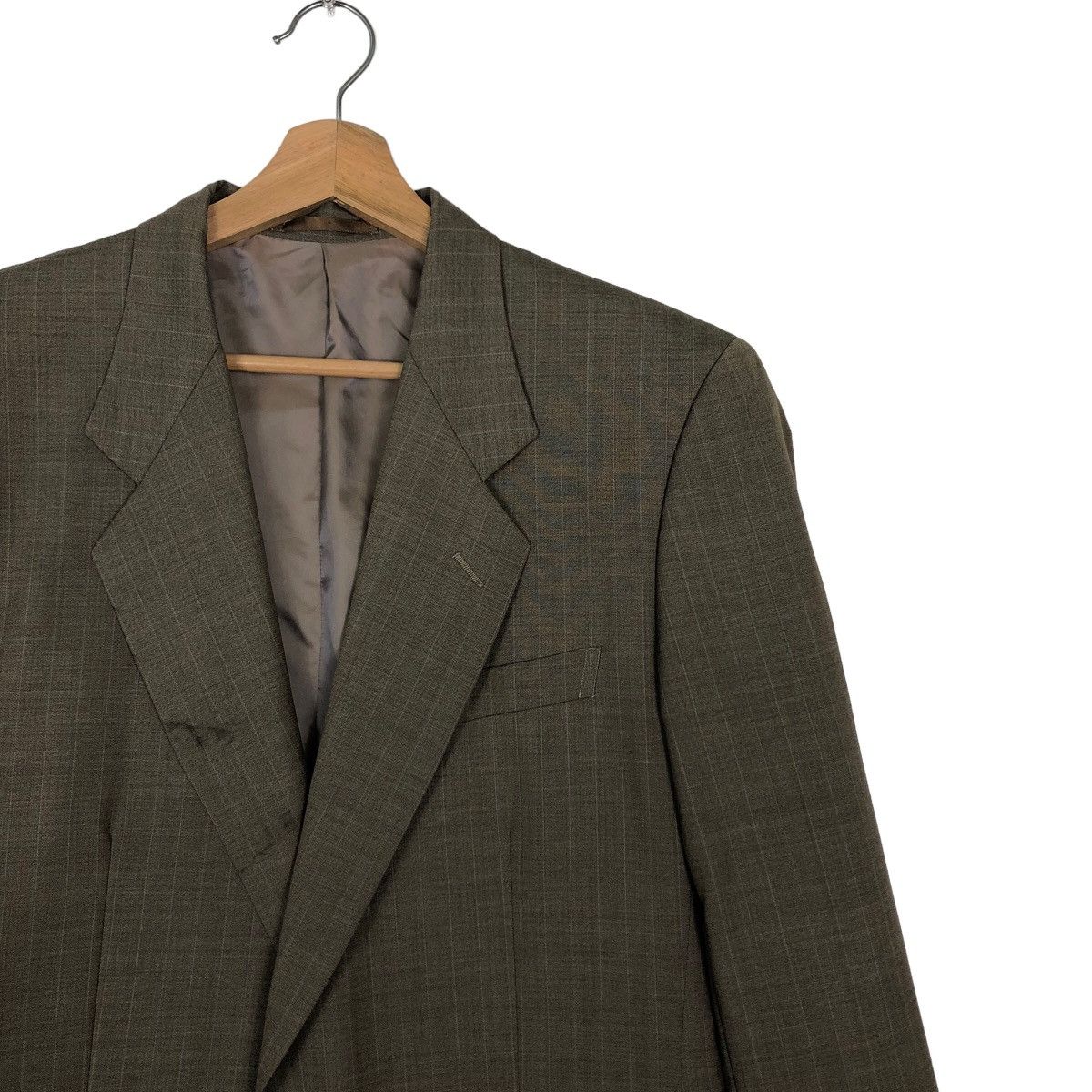Japanese Brand 🔥Rich Brown - Pin Stripped Double Breast Coats Jacket Size US M / EU 48-50 / 2 - 5 Thumbnail