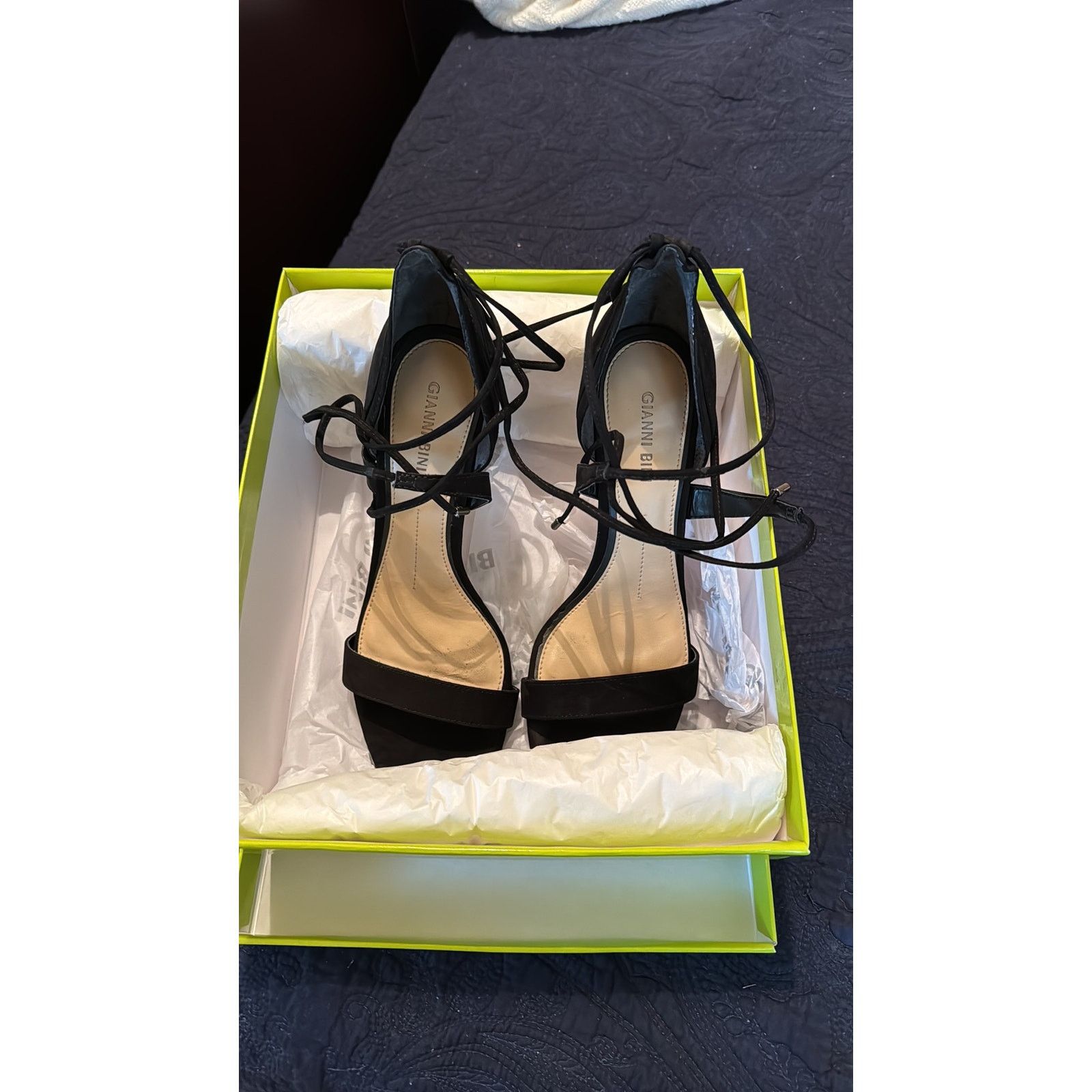 Other Gianni Bini Suede Black Women’s Heels Wrap Ankle Strap 9.5 Size US 9.5 / IT 39.5 - 10 Thumbnail