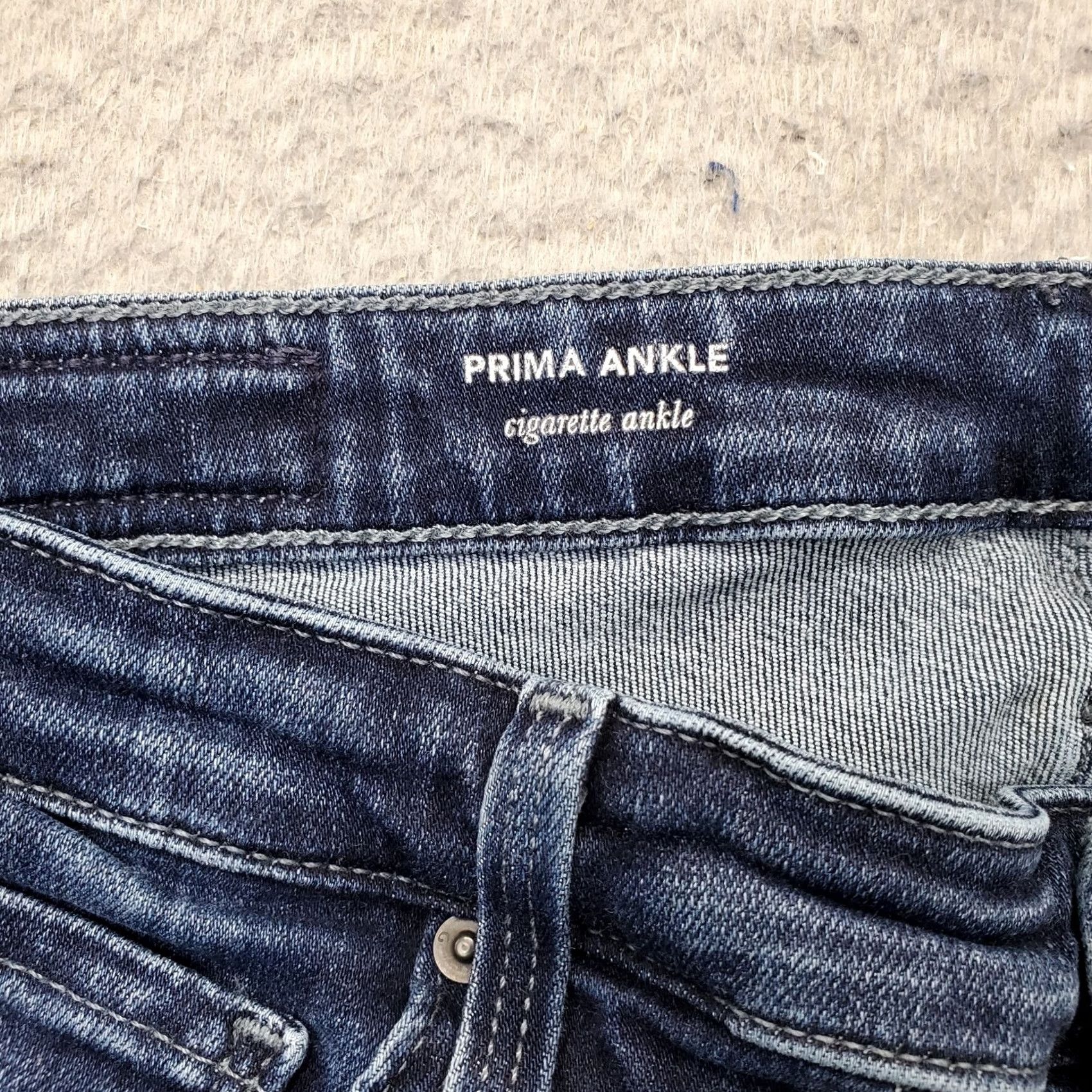Denime AG Adriano Goldschmied Jeans Womens 30R Blue Denim Stretch Cigarette Ankle 5-Pocket Regular Size 30" / US 8 / IT 44 - 7 Thumbnail