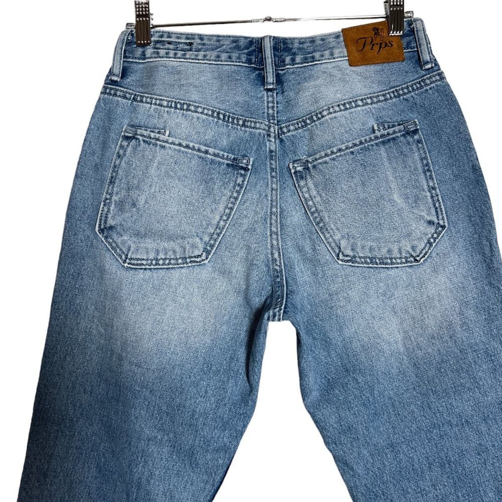 Prps PRPS Biscayne High Rise Crop Frayed Hem Jeans Blue Size 28 Size 28" / US 6 / IT 42 - 11 Thumbnail