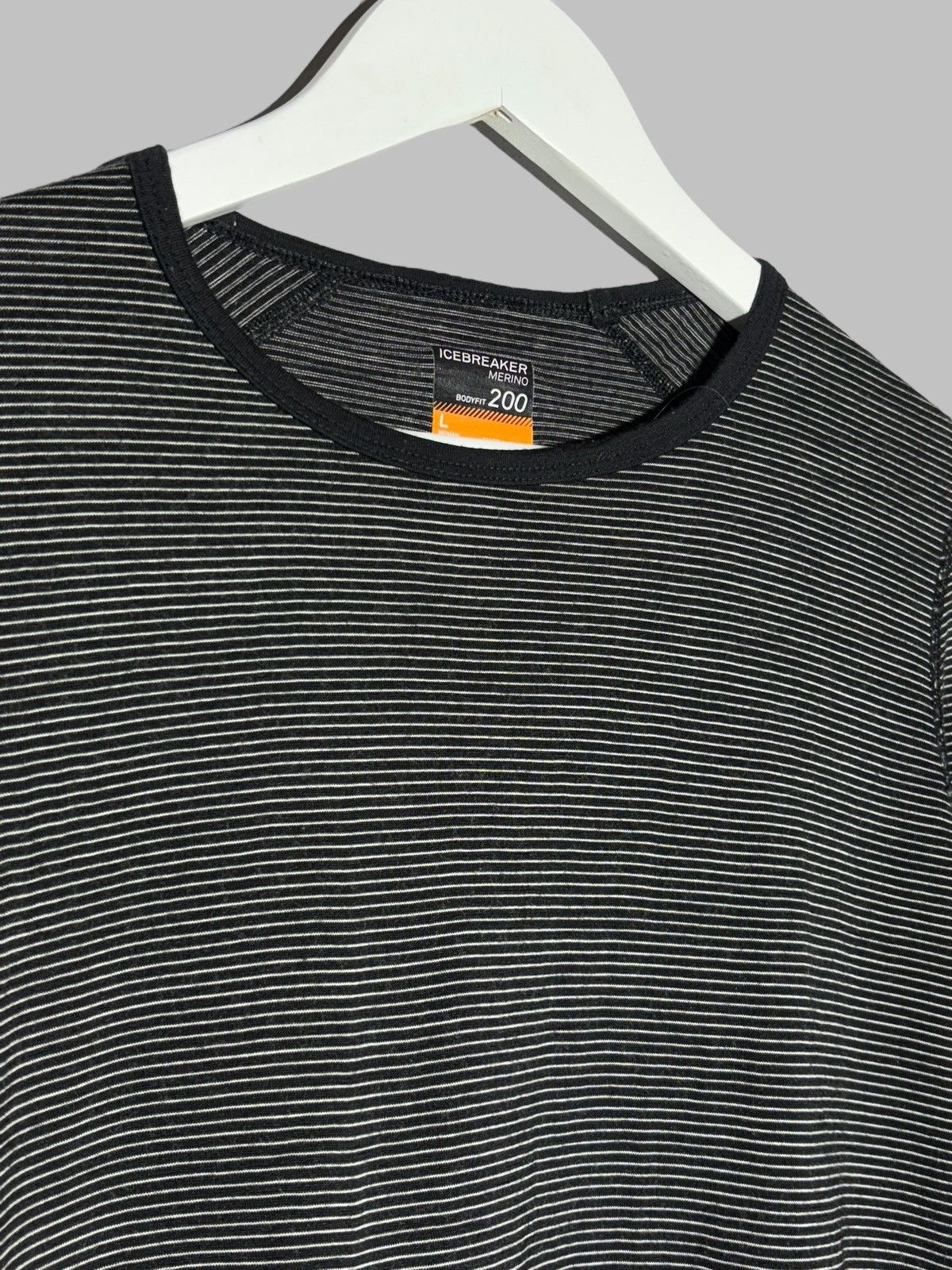 Icebreaker Icebreaker Merino 200 Bodyfit Striped Base Layer Sweater Size L / US 10 / IT 46 - 3 Thumbnail