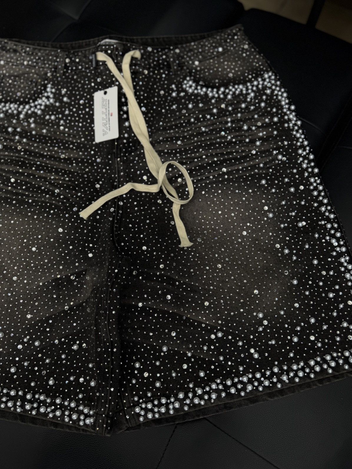 Vale Valley Vale Rhinestone Shorts Black Size 36 (NEW) Size US 36 / EU 52 - 3 Thumbnail