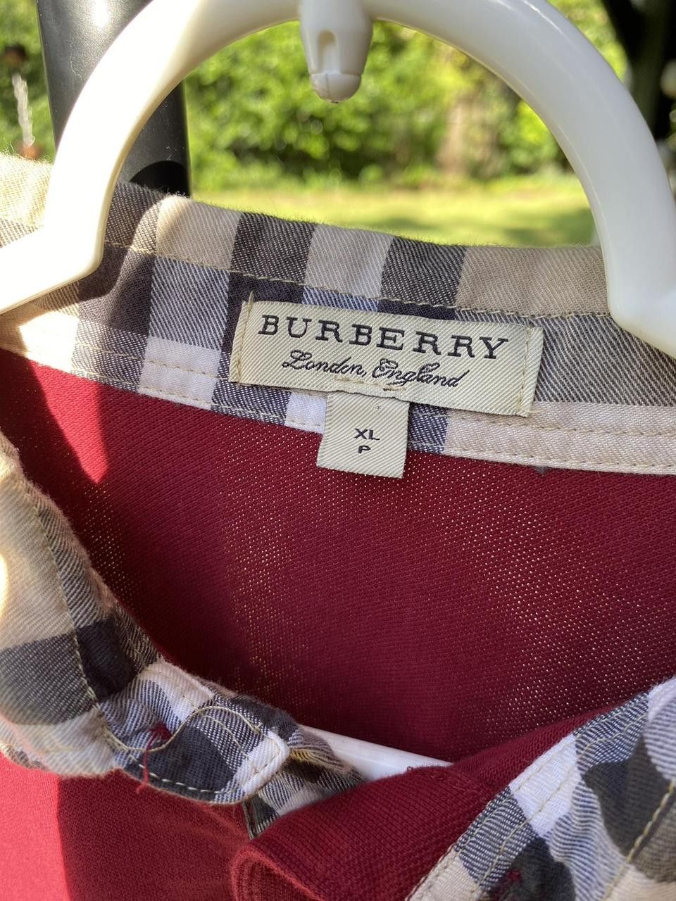 Burberry 90s Burberry’s London England Garnet Polo Button up XL Size US XL / EU 56 / 4 - 8 Thumbnail