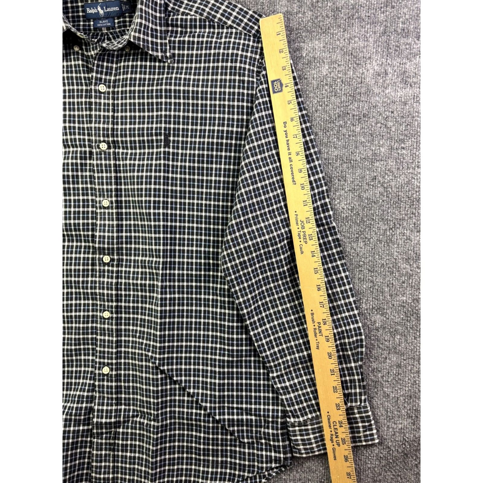 Ralph Lauren Ralph Lauren Shirt Mens M Blue Check Long Sleeve Button Front Blake Embroidered Polo Player Image Size US M / EU 48-50 / 2 - 5 Thumbnail