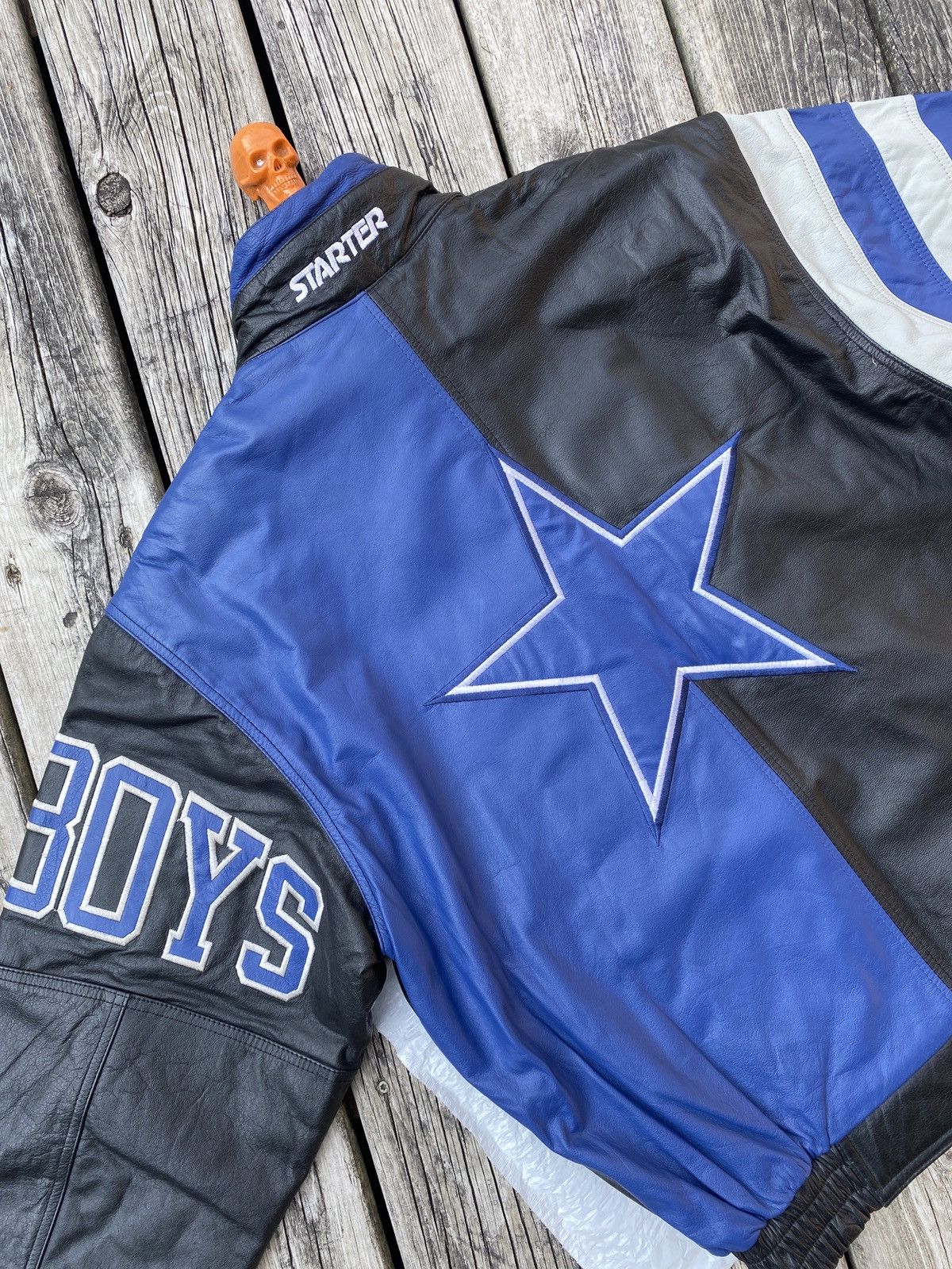 Starter × Vintage 90s Starter Dallas Cowboys leather jacket sz L Size US L / EU 52-54 / 3 - 2 Thumbnail