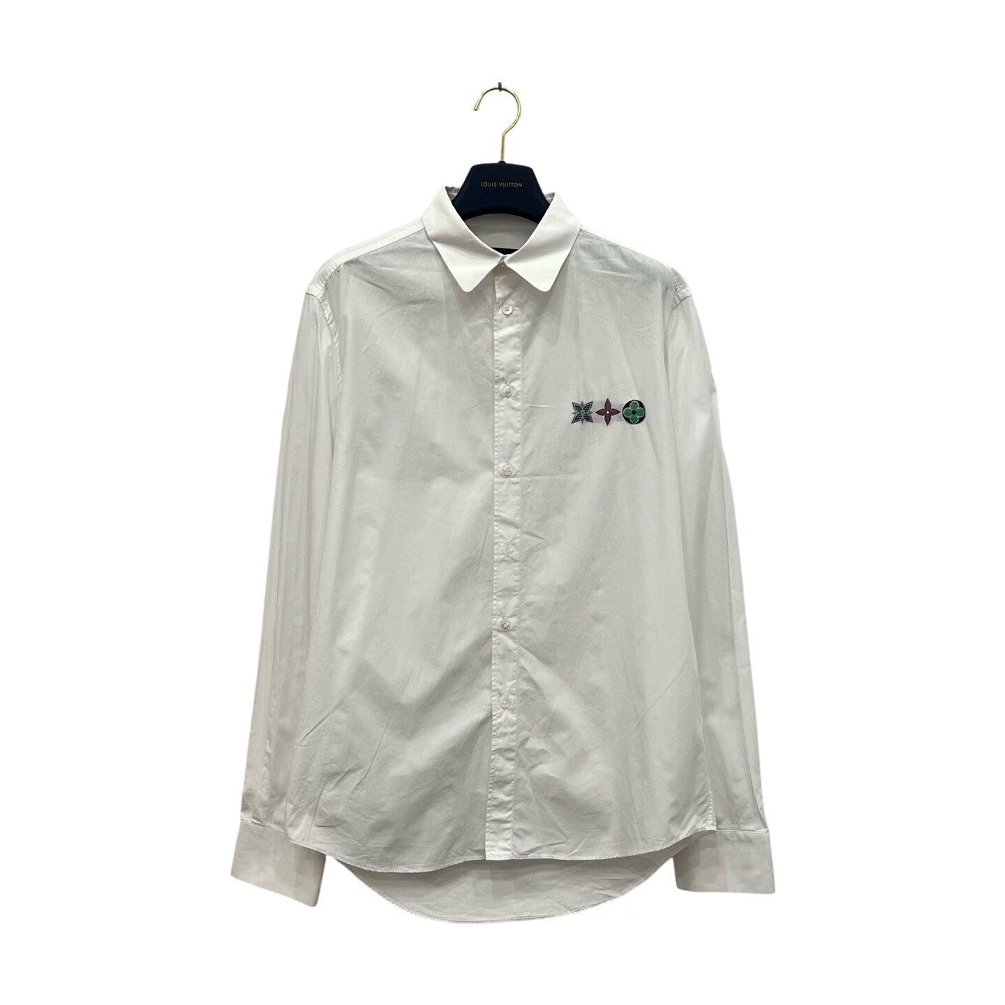 Louis Vuitton Louis Vuitton Retro Embroidered White Shirt m Men Size US M / EU 48-50 / 2 - 1 Thumbnail