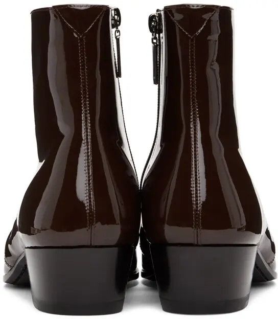 Saint Laurent Paris o1y0325 Ankle Boots in Chocolate Brown Size US 6 / EU 39 - 5 Thumbnail