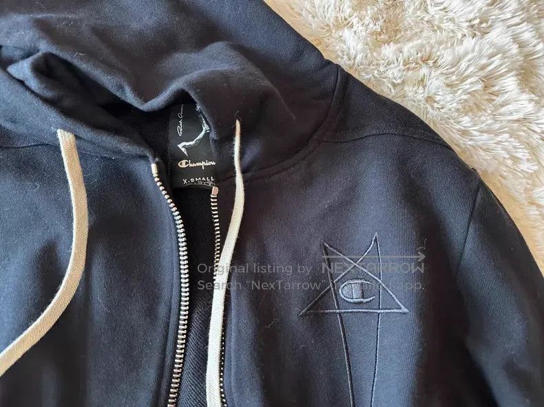 Rick Owens Rick Owens Small Five-Star LOGO Zipper Hoodie Size XS / US 0-2 / IT 36-38 - 2 Thumbnail