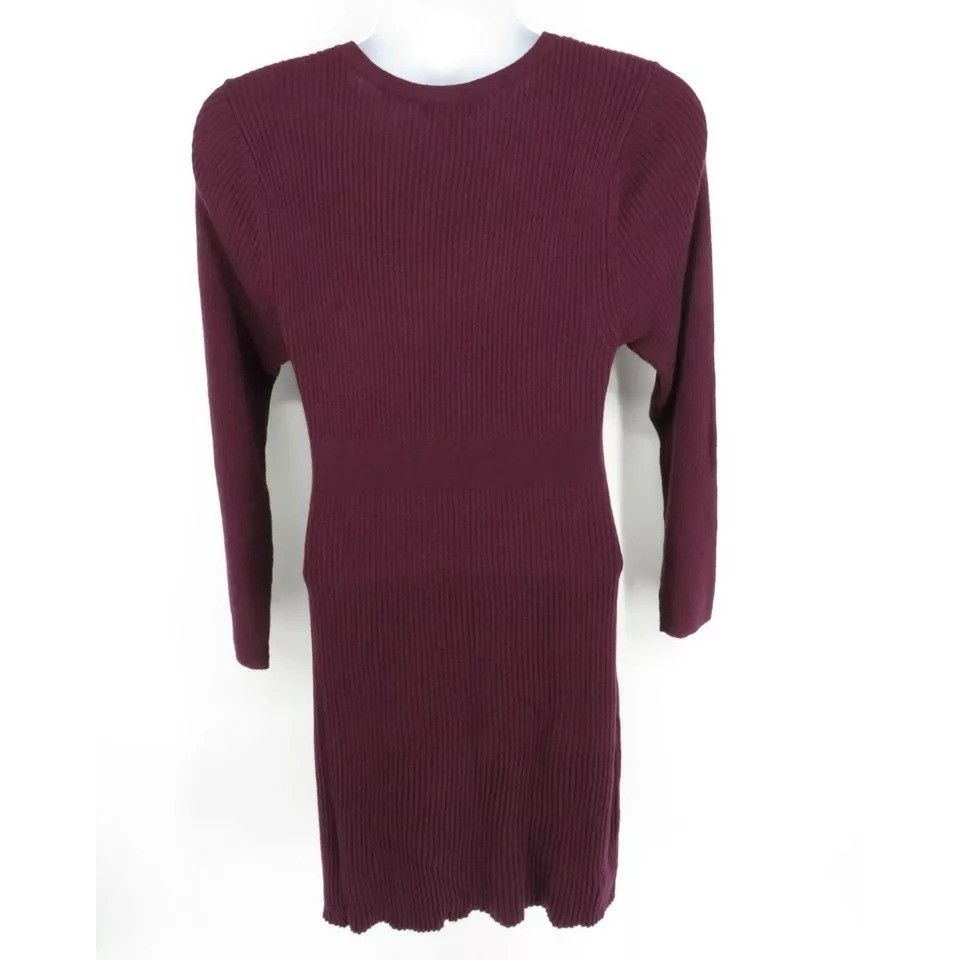 Other Style & Co Womens Berry Jam Petite Ribbed Dress PXL NWT $59. Size XL / US 12-14 / IT 48-50 - 4 Thumbnail