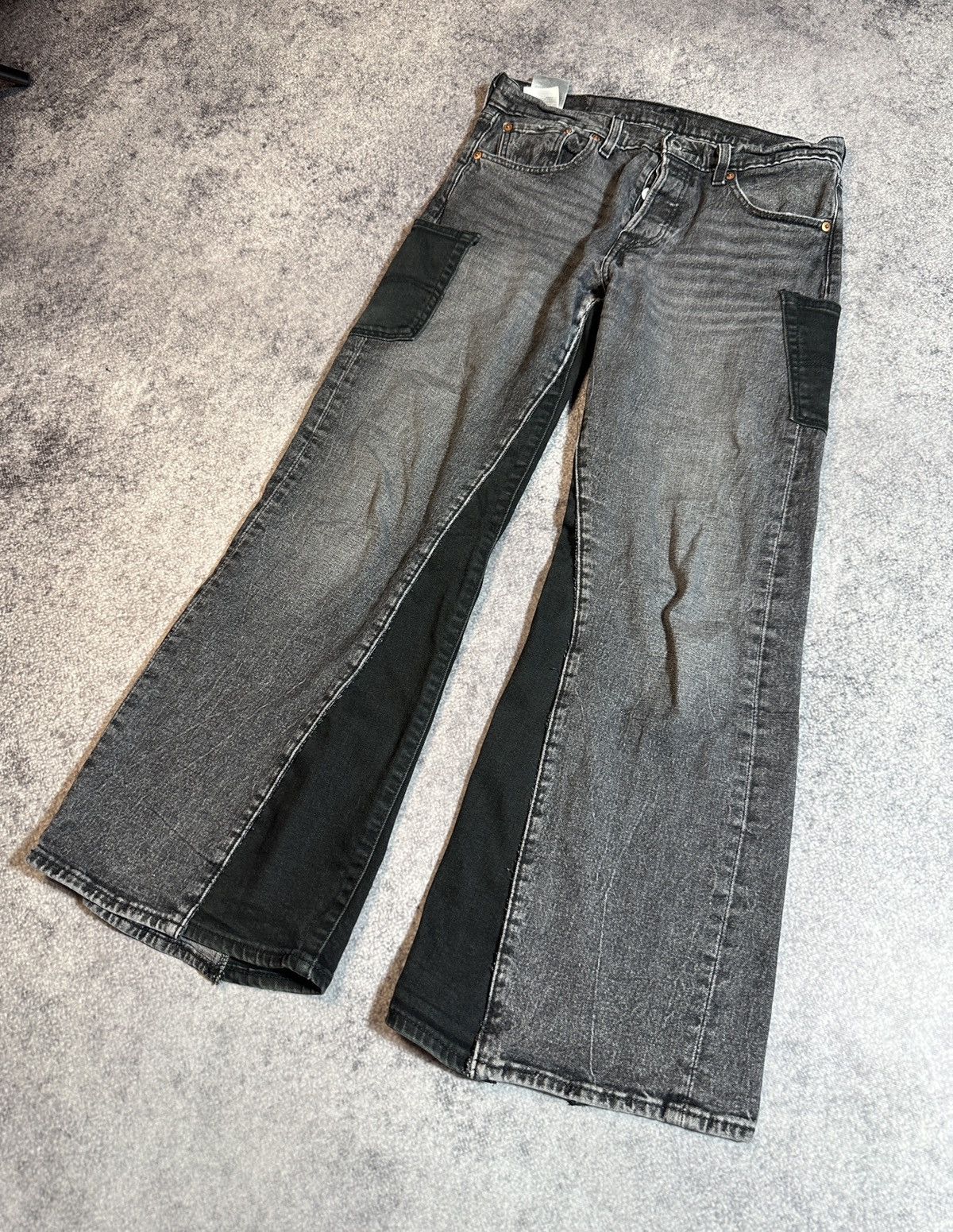 Other Y2K Vintage Levis Custom Baggy Pants Cargo Streetwear Rare L Size US 34 / EU 50 - 3 Thumbnail