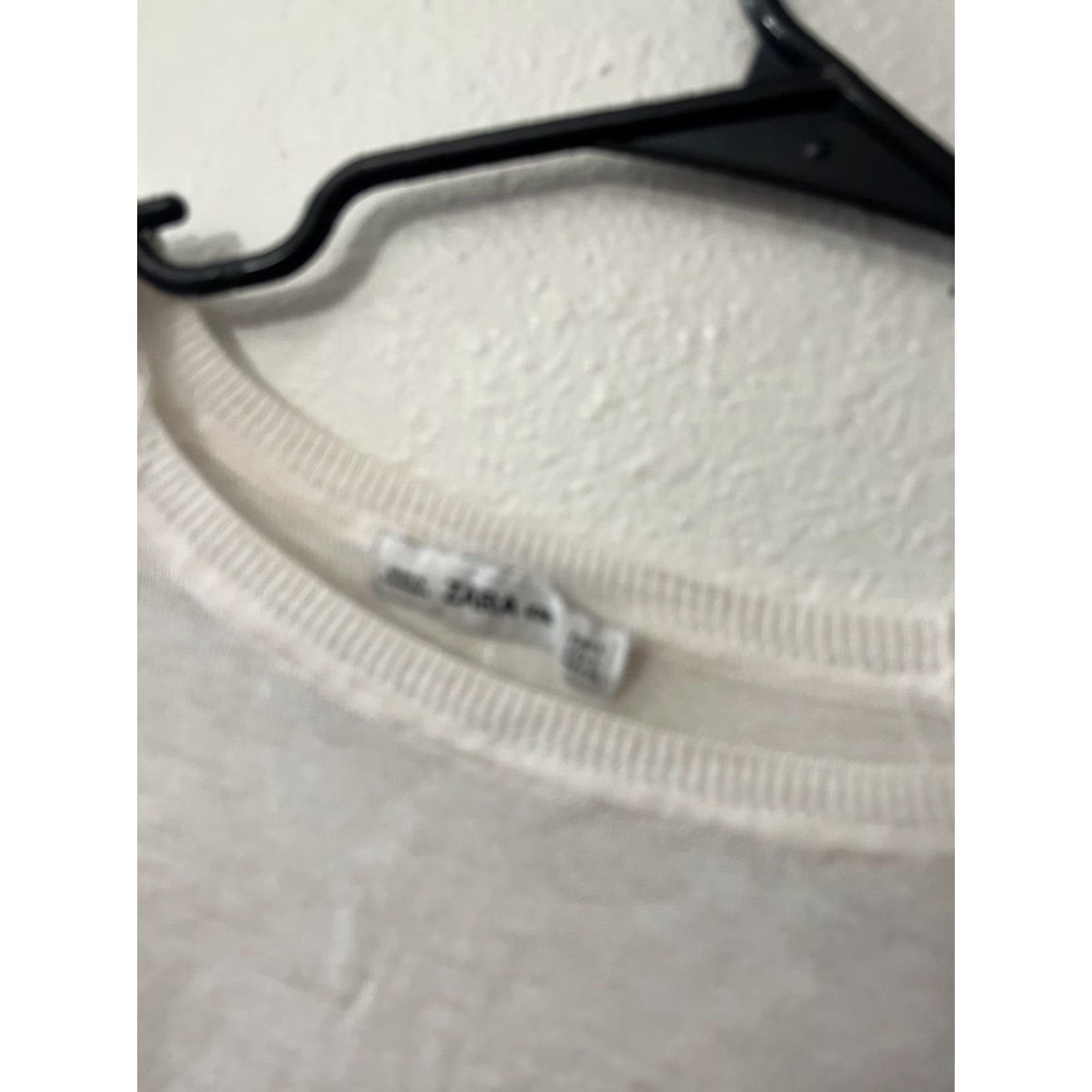 Zara Zara Knit Women's Crew Neck Sweater Size Small White Pullover Cotton Knit Size S / US 4 / IT 40 - 2 Thumbnail