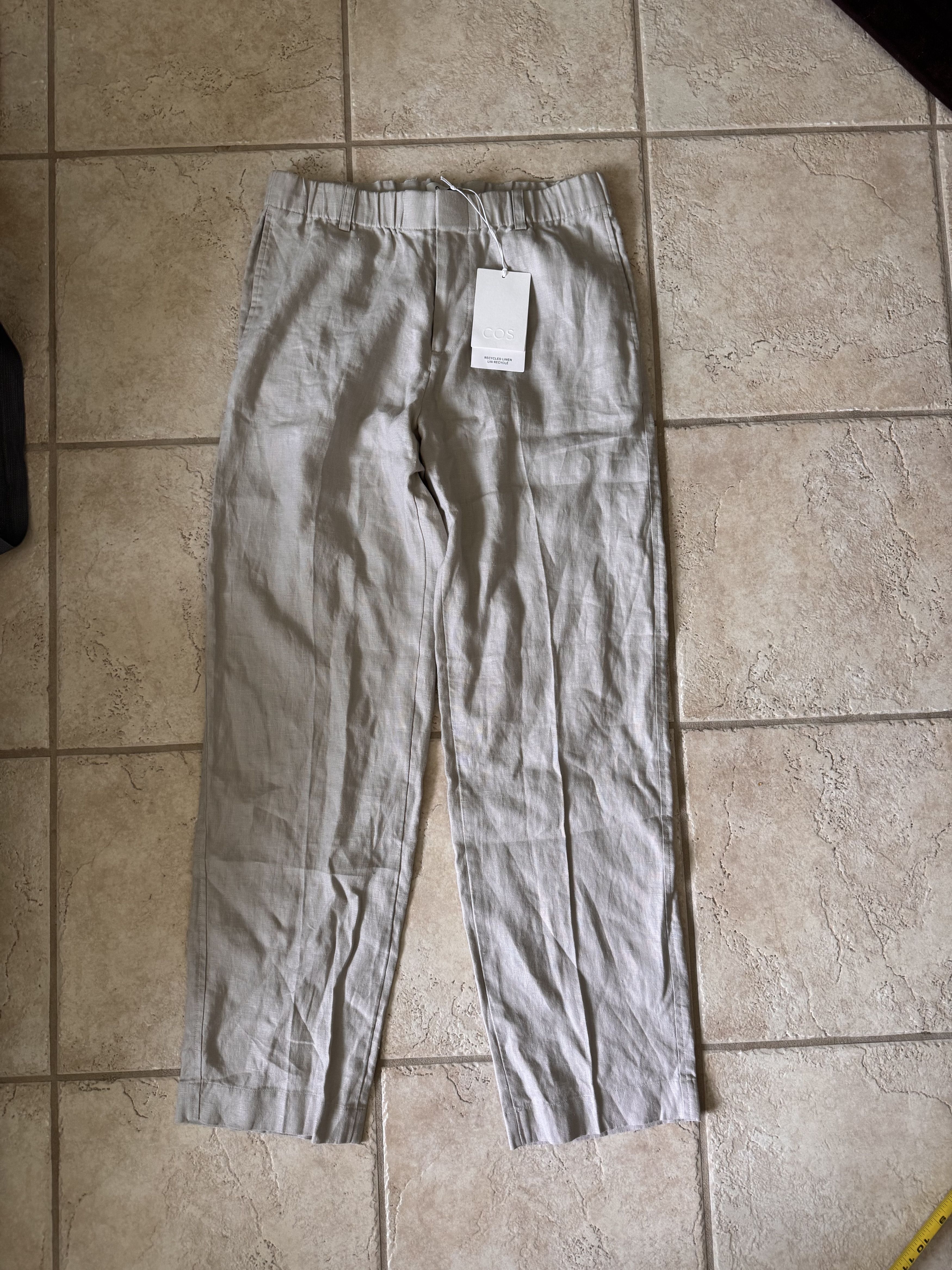 Cos COS STRAIGHT-LEG ELASTICATED LINEN PANTS Size US 30 / EU 46 - 1 Thumbnail