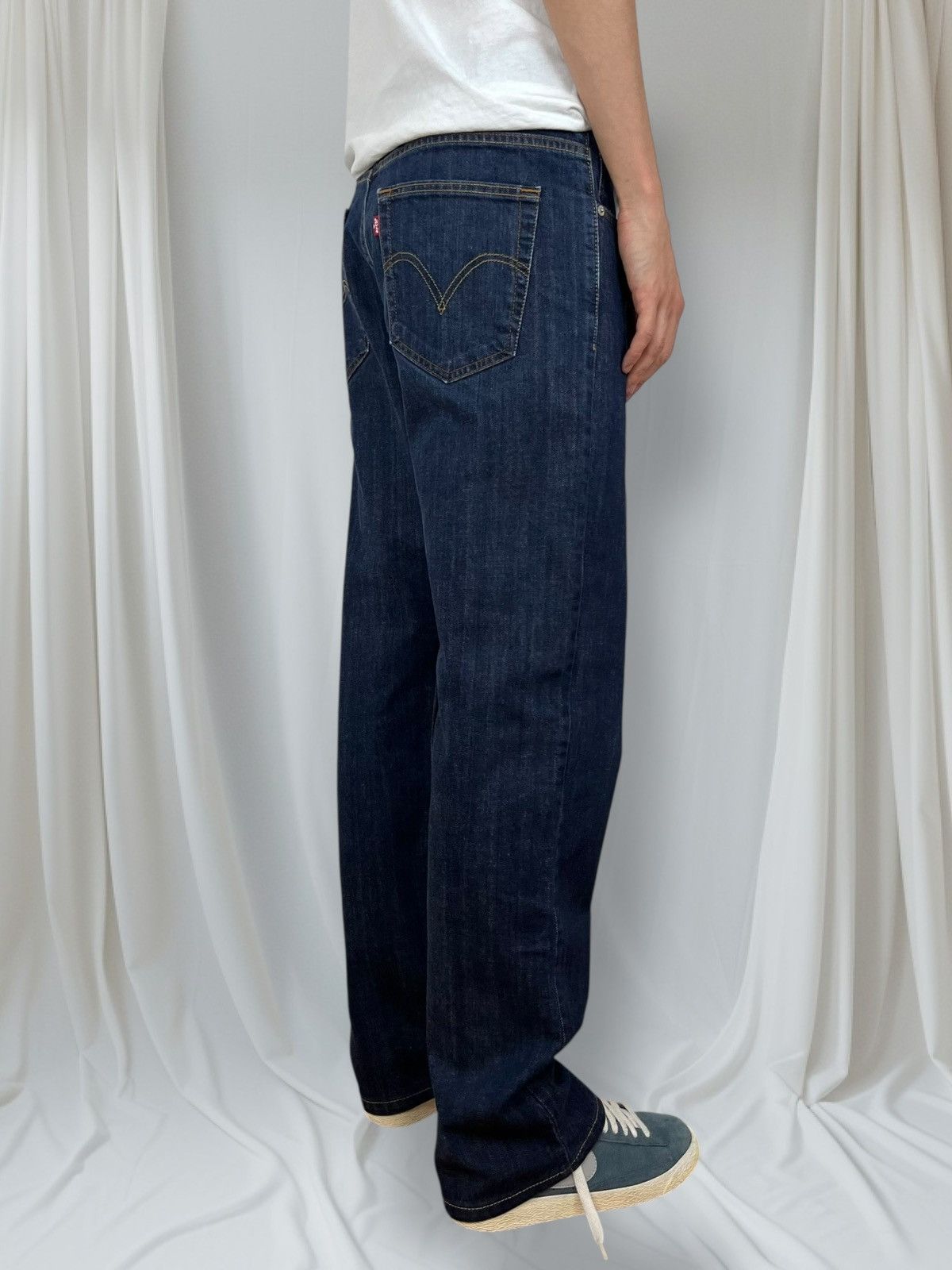 Levi's × Vintage Vintage Beauty Levis Jeans Pants Tab Navy Blue Size US 34 / EU 50 - 2 Thumbnail