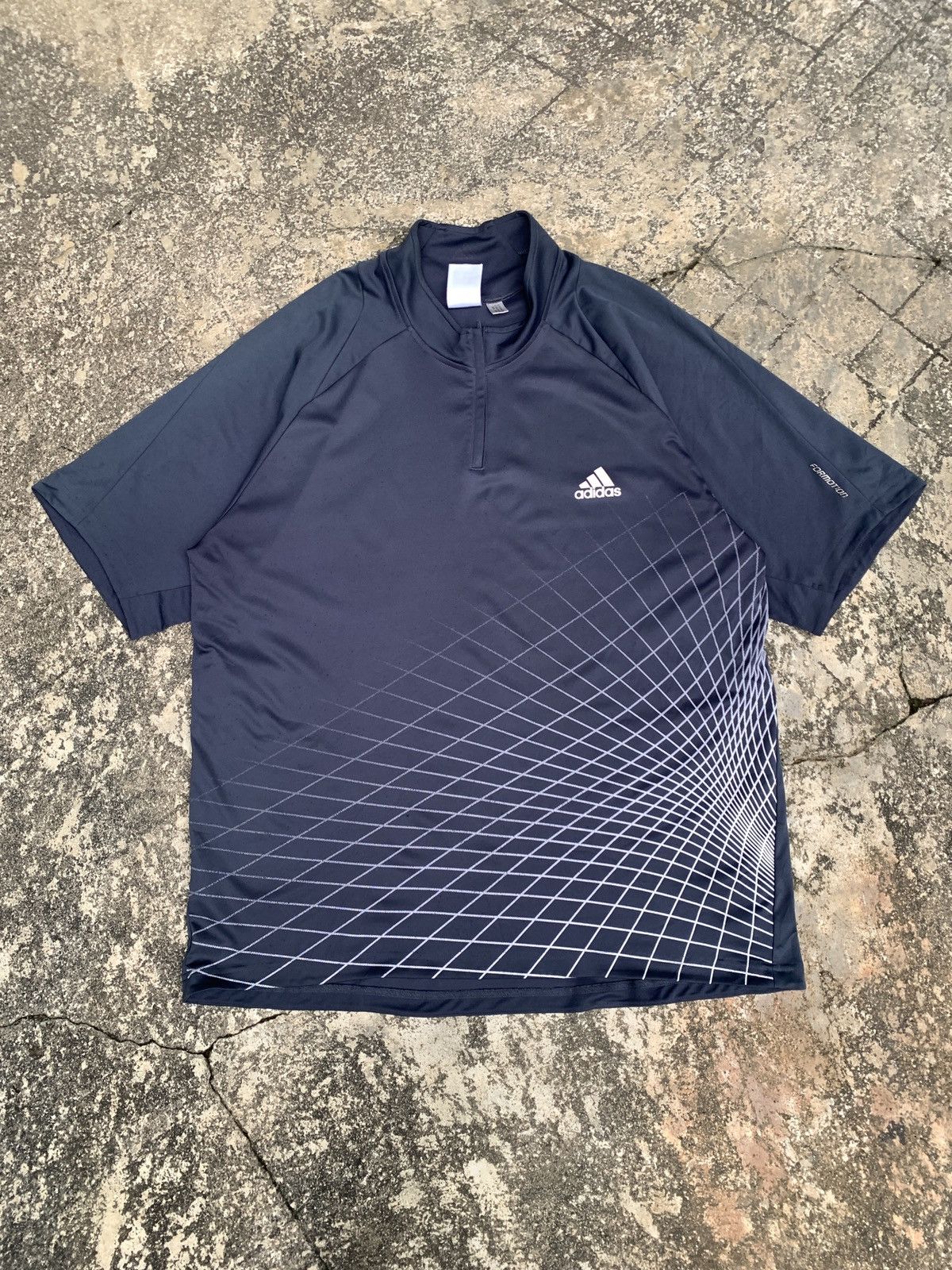 Adidas × Vintage 2006 Adidas Formotion Dimensional Grid Halfzip Jersey Size US L / EU 52-54 / 3 - 1 Thumbnail