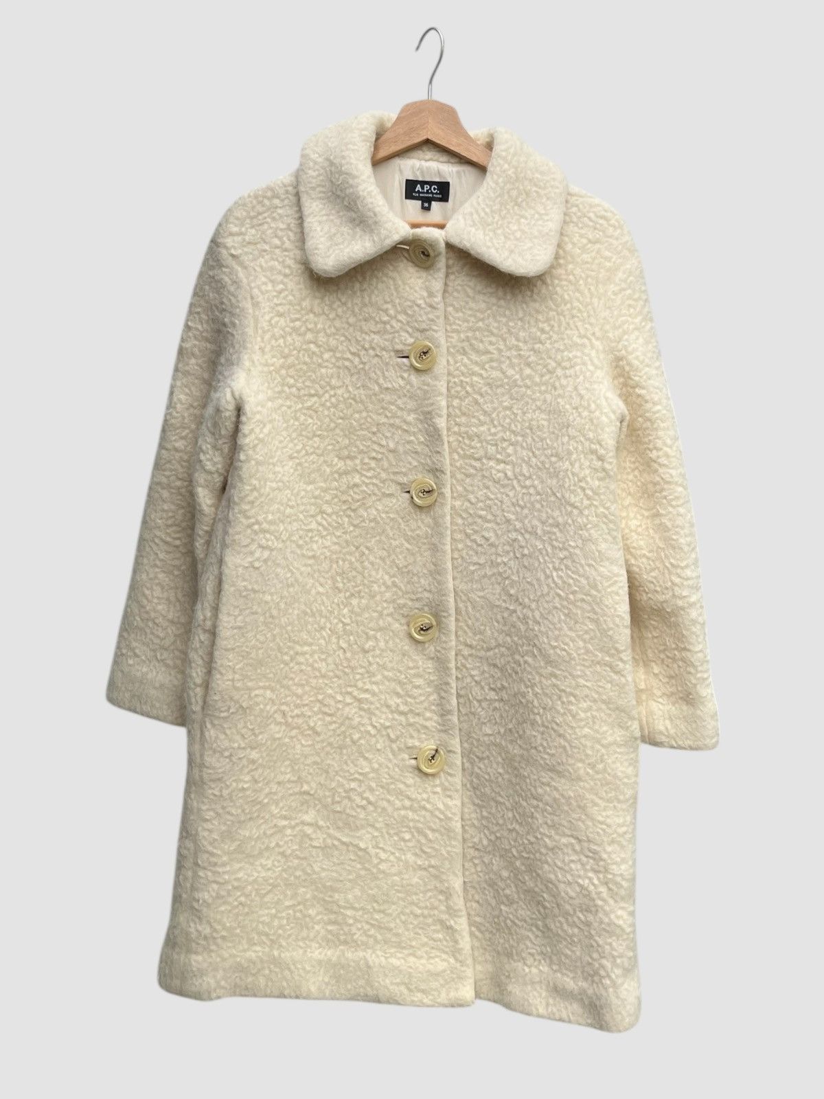 A.P.C. A.P.C. Katerine Wool-Blend Teddy Coat Size XS / US 0-2 / IT 36-38 - 2 Thumbnail