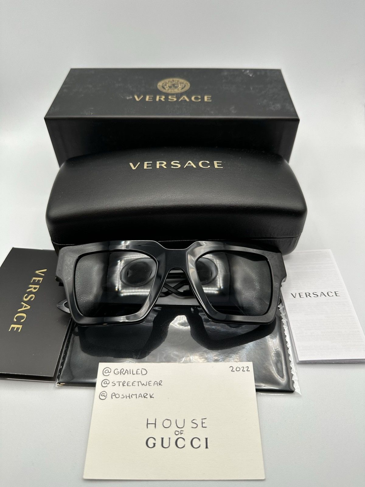 Versace Versace Spell-out Sunglasses Size ONE SIZE - 9 Thumbnail