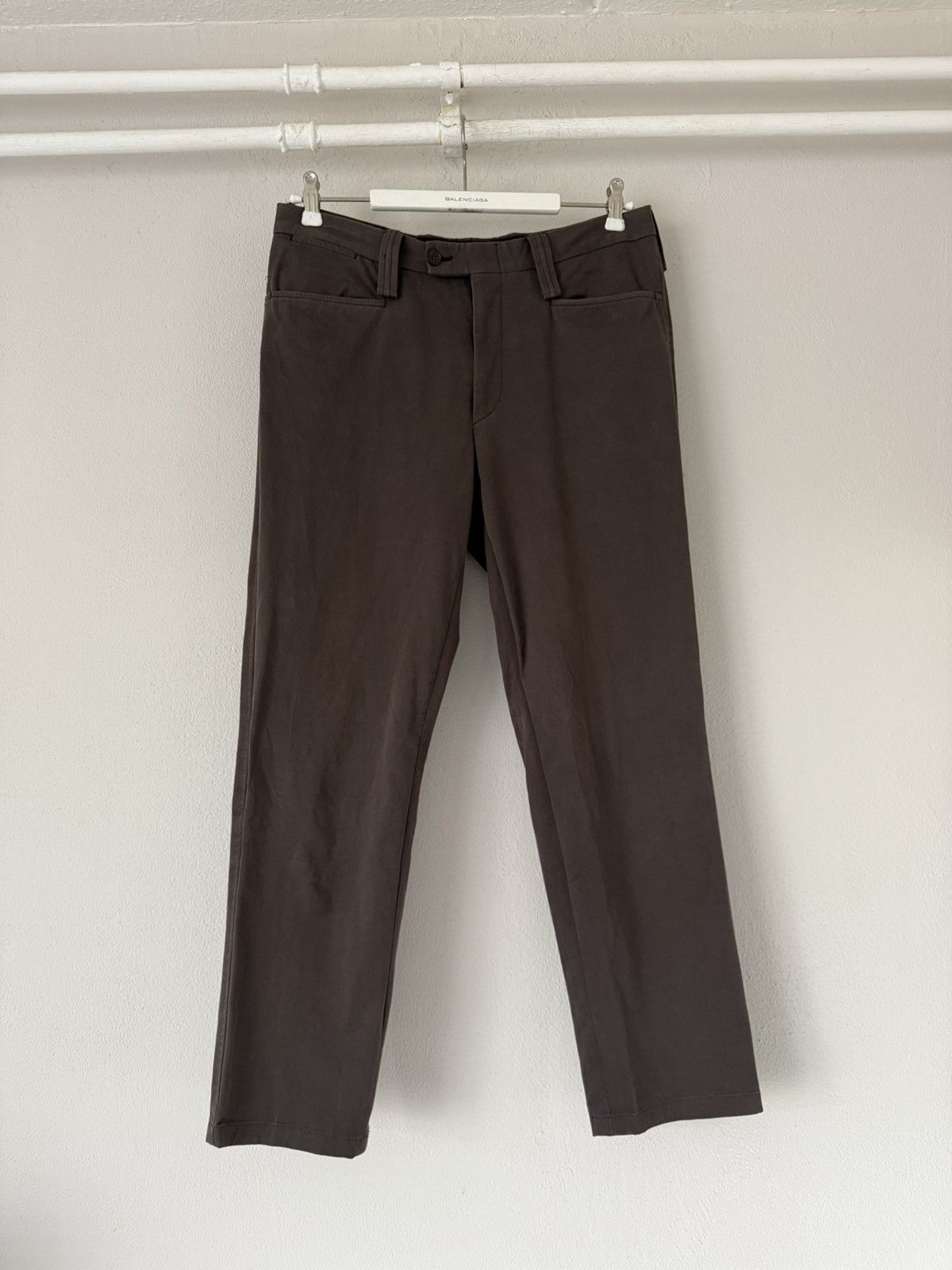 Gucci Gucci Dark Brown Cropped Cotton Trousers IT 46 Size US 30 / EU 46 - 1 Thumbnail