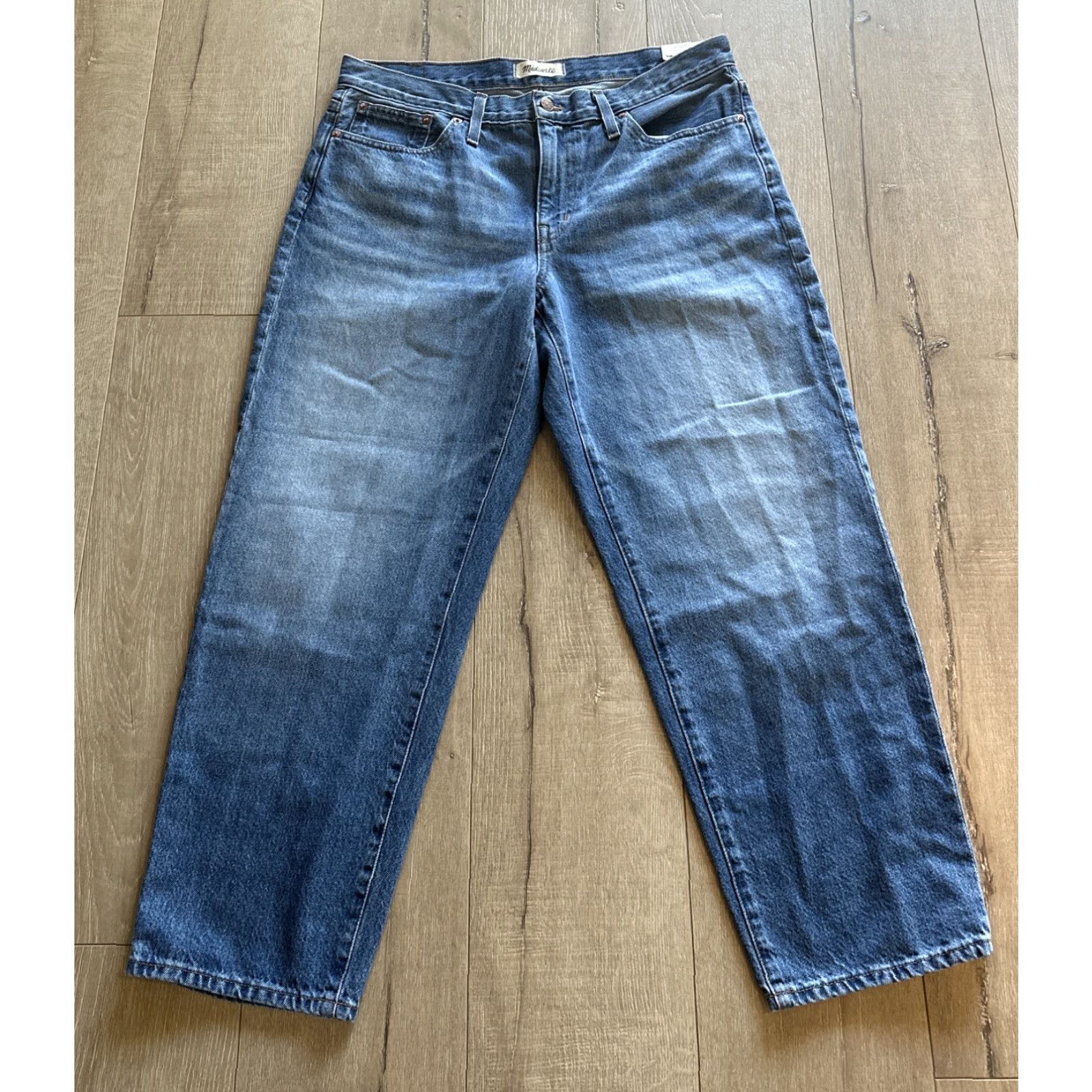 Madewell MADewell The Petite Slouchy Boyjean in Rosewell Wash Jeans 30 Adult Blue 100% Cotton Zipper Button 29.5in 29.5in Womens Size 30" / US 8 / IT 44 - 7 Thumbnail
