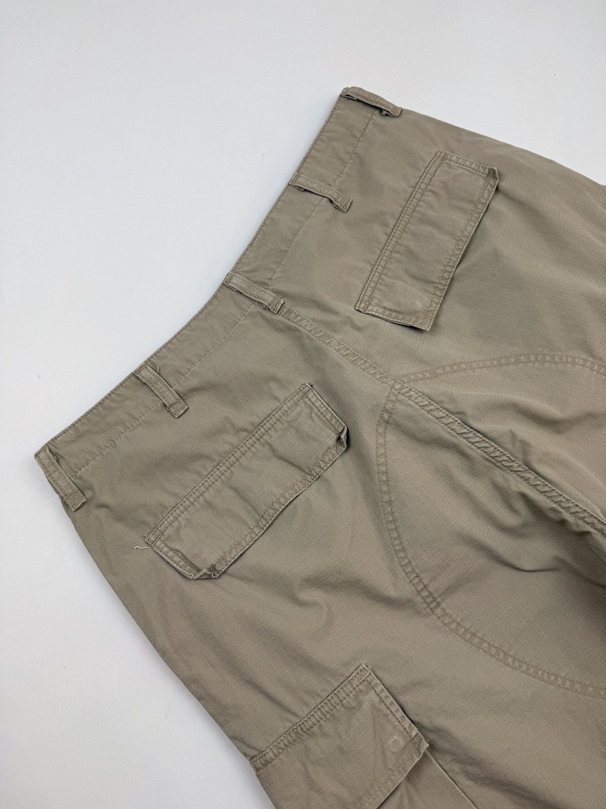 Carhartt Carhartt WIP Beige Ripstop Cargo Bermuda Baggy Shorts 36 Size US 36 / EU 52 - 5 Thumbnail