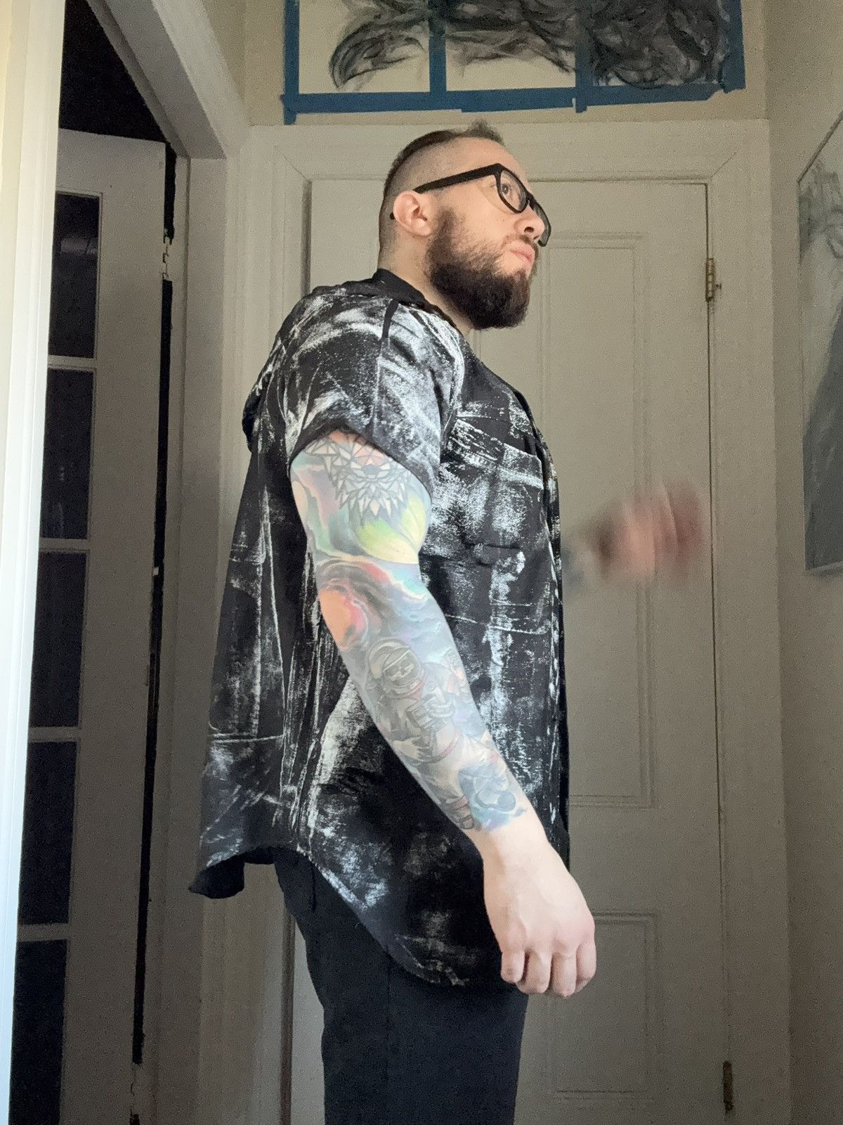 Gall Gall Laboratories Button up hooded tee slash affect Size US L / EU 52-54 / 3 - 4 Thumbnail
