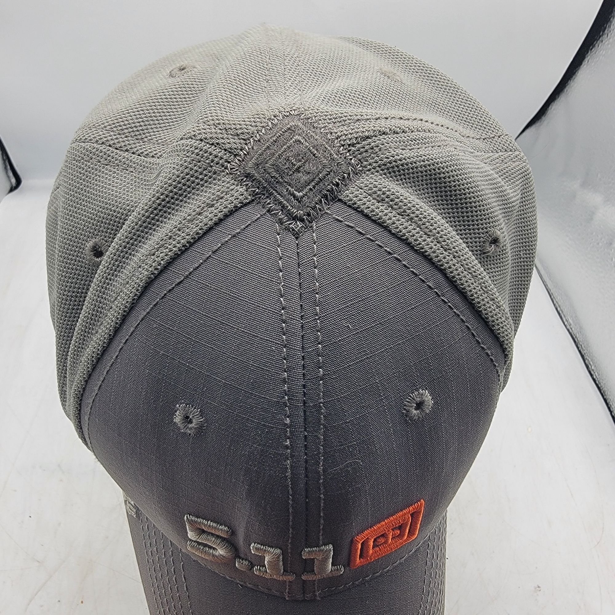 5.11 5.11 Tactical Gray Adjustable Cap With Orange Logo Embroider Size ONE SIZE - 7 Thumbnail