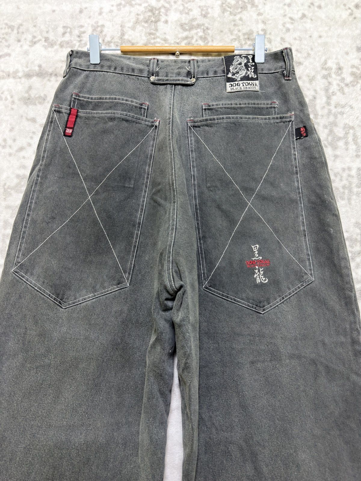 Dogtown Dogtown Black Dragon Baggy Denim Y2K Skate Hip Hop Jeans Size US 31 - 10 Thumbnail