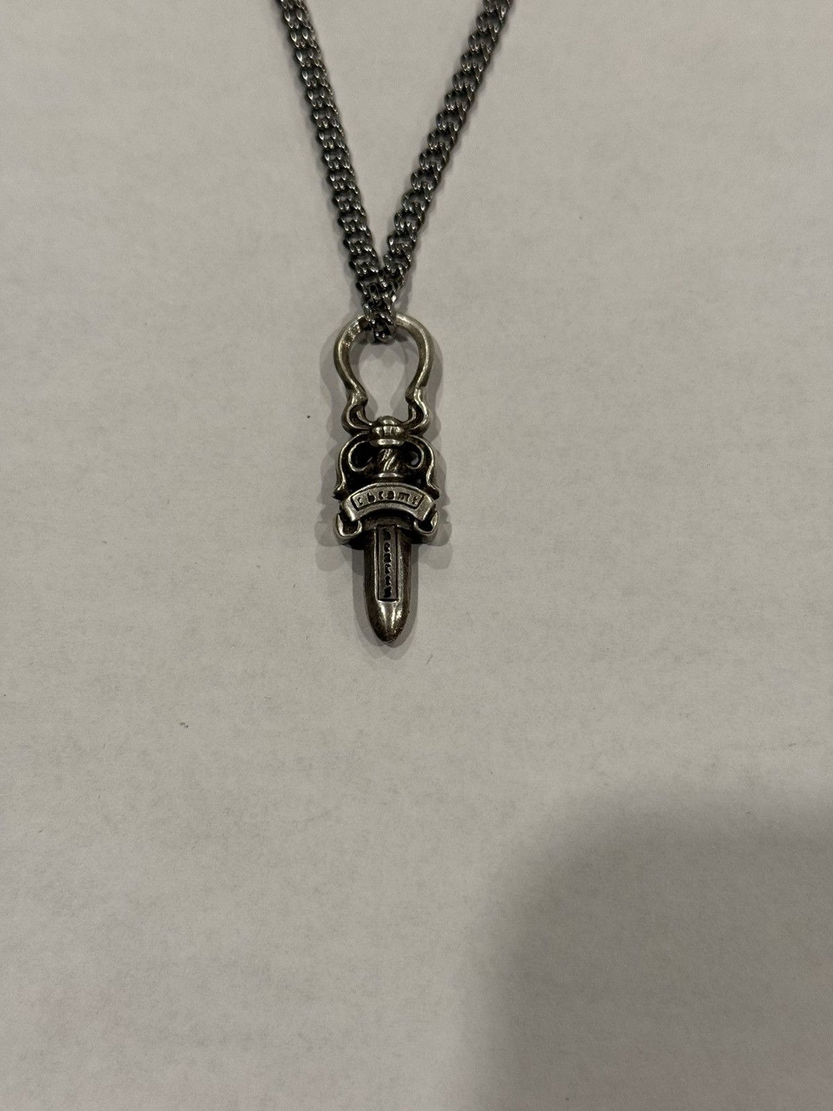 Chrome Hearts Chrome Hearts Dagger Pendant Cuban Link Chain Necklace 925 Size ONE SIZE - 10 Thumbnail