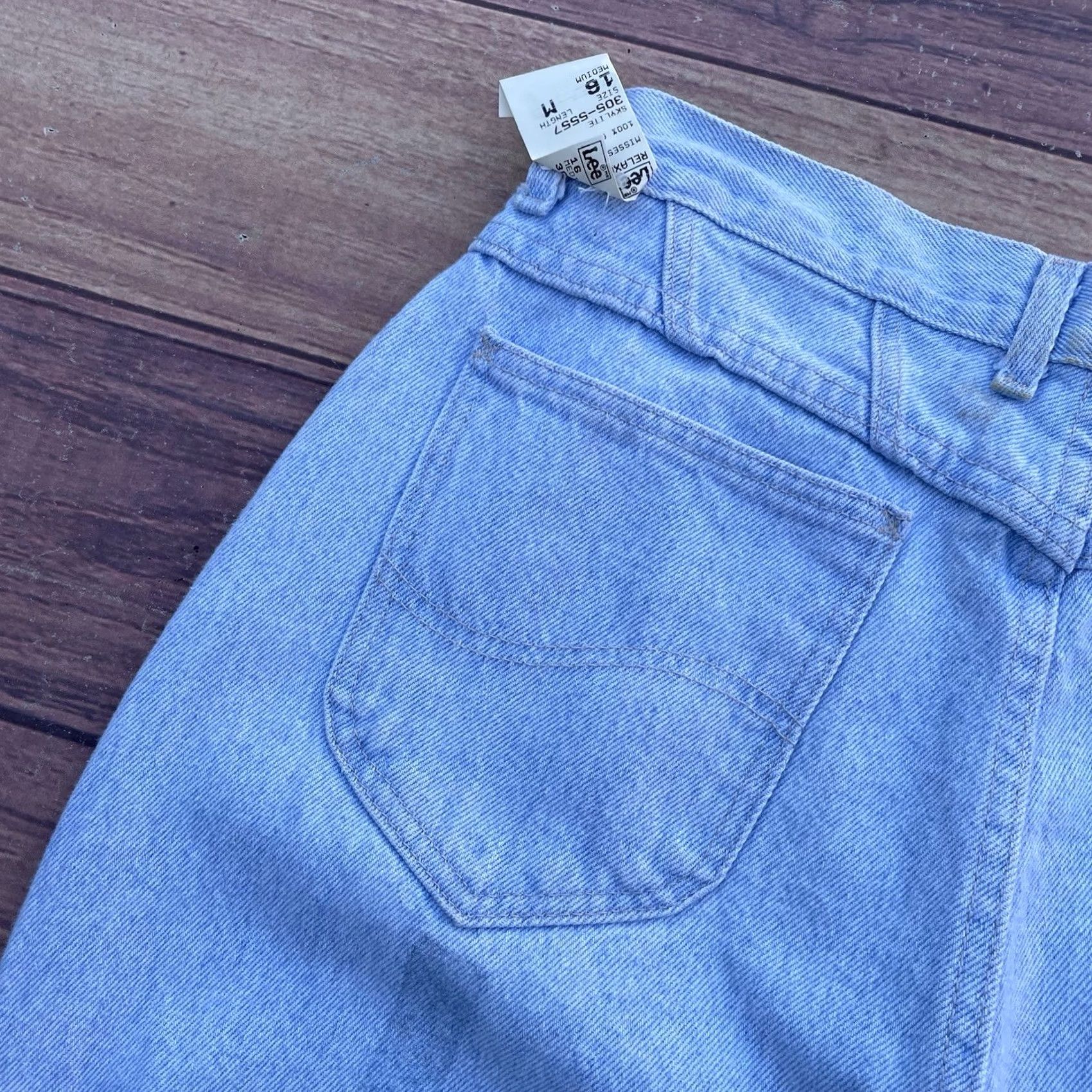 Lee VINTAGE Lee Light Wash Mom Jeans High Rise USA Made Women's Size 16M NWT Read* Size 38" / US 16 / IT 52 - 3 Thumbnail