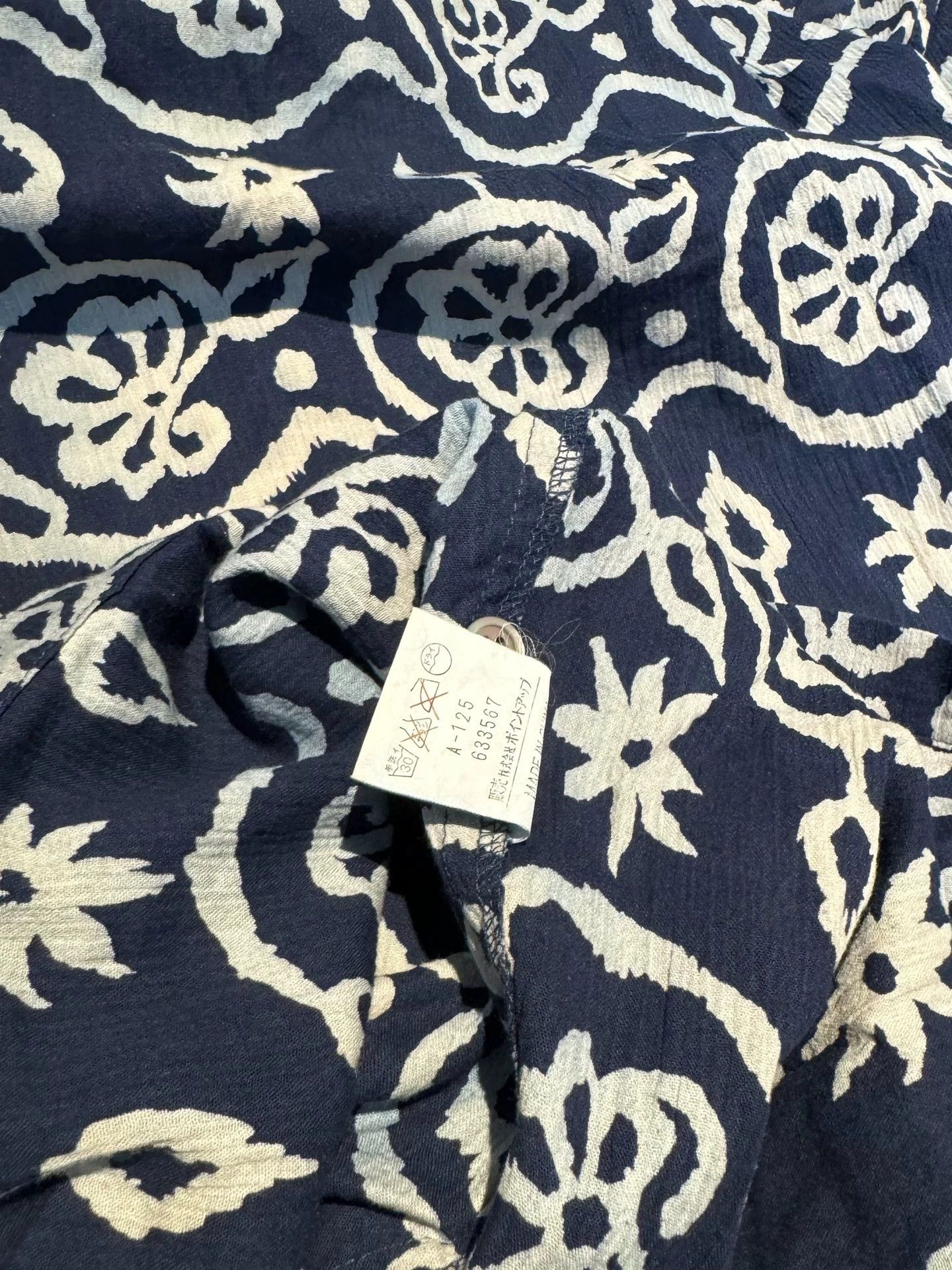 Issey Miyake Issey Miyake HAI 90s Hawaiian Shirt Navy Blue Tie-Dye M Size US M / EU 48-50 / 2 - 4 Thumbnail
