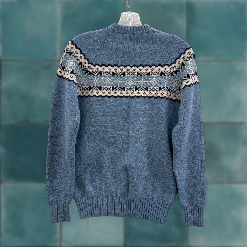Vintage VINTAGE Koilmorrey 100% Wool Sweater Women S/M Blue Fair Isle Nordic 80s UK 1980s Mens Womens Size S / US 4 / IT 40 - 1 Thumbnail