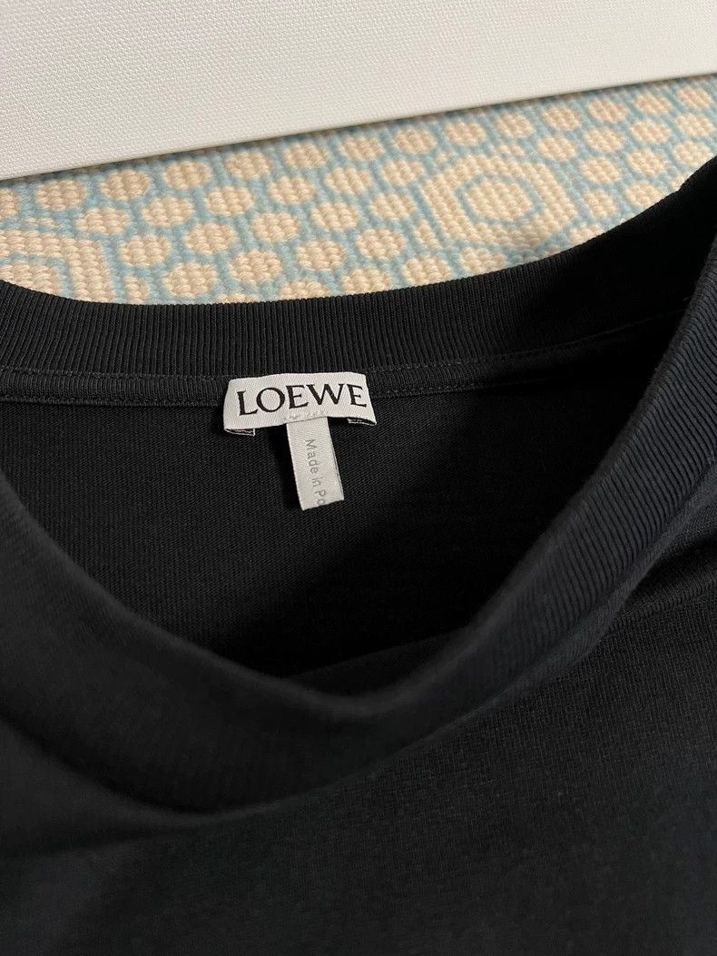 Loewe LOEWE Black embroidered logo short sleeve T-shirt Size XS / US 0-2 / IT 36-38 - 3 Thumbnail