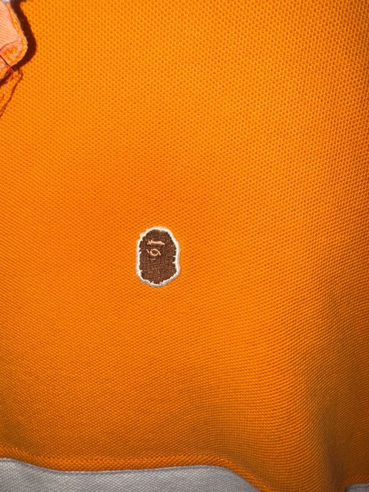Bape Orange/Grey/White Bape Polo shirt Size US M / EU 48-50 / 2 - 2 Thumbnail