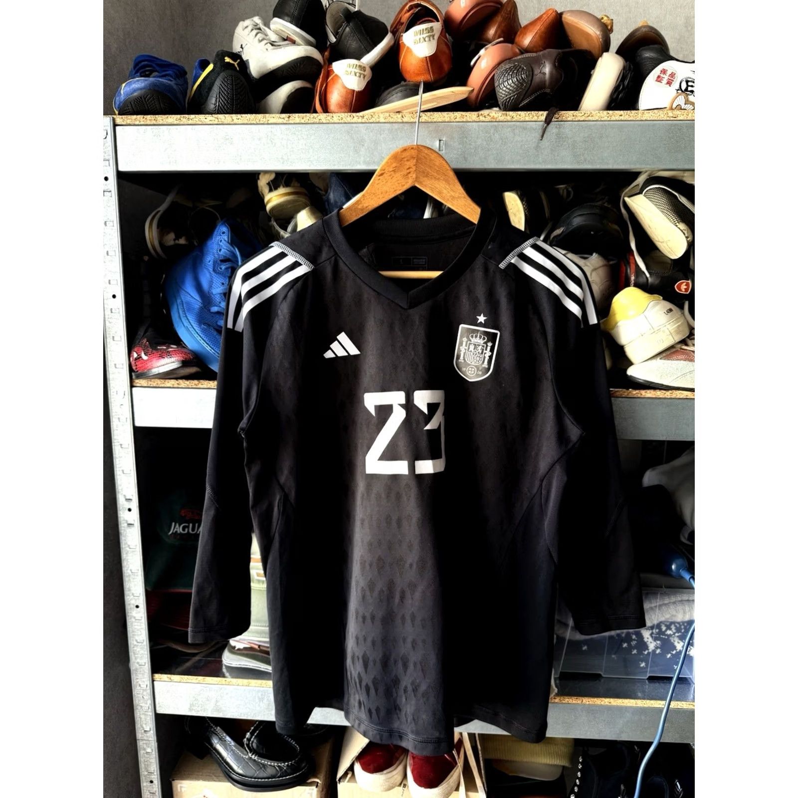 Adidas ADIDAS Spain Goalkeeper Jersey Long Sleeve Women’s Football Shirt Match Issue Sz L Black Size L / US 10 / IT 46 - 2 Thumbnail