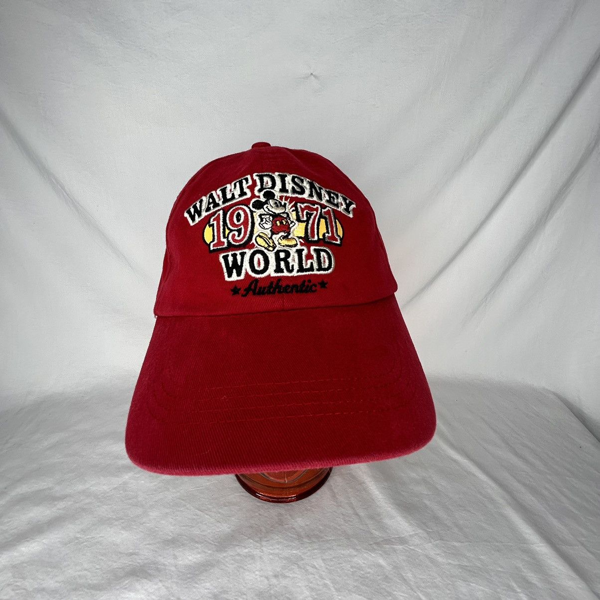 Disney Walt Disney World 1971 Embroidered Red Strap back Hat Size ONE SIZE - 1 Thumbnail