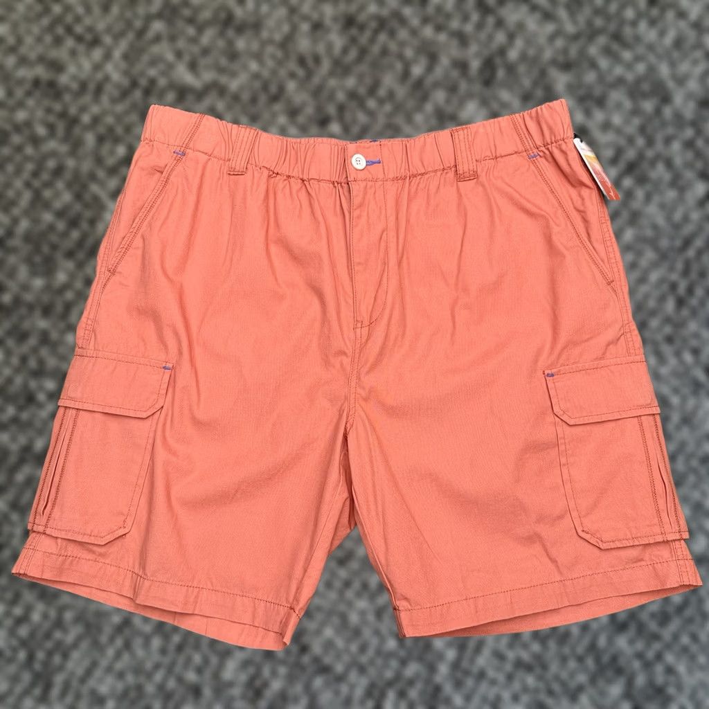 Tommy Bahama Tommy Bahama Cargo Shorts Mens XL Orange Canvas Drawstring Pockets Relaxed 8in Inseam Tropicana Logo New Size US 36 / EU 52 - 1 Thumbnail
