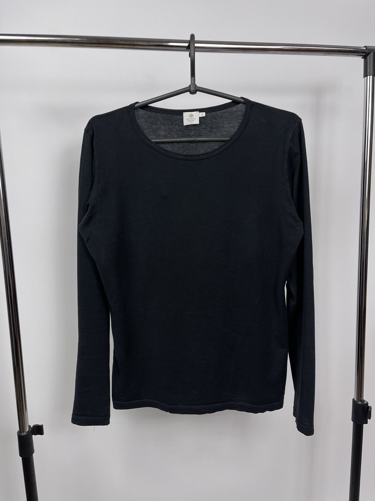 Sunspel Sunspel England Long Sleeve T-Shirt Size 8 Black England Size S / US 4 / IT 40 - 1 Thumbnail