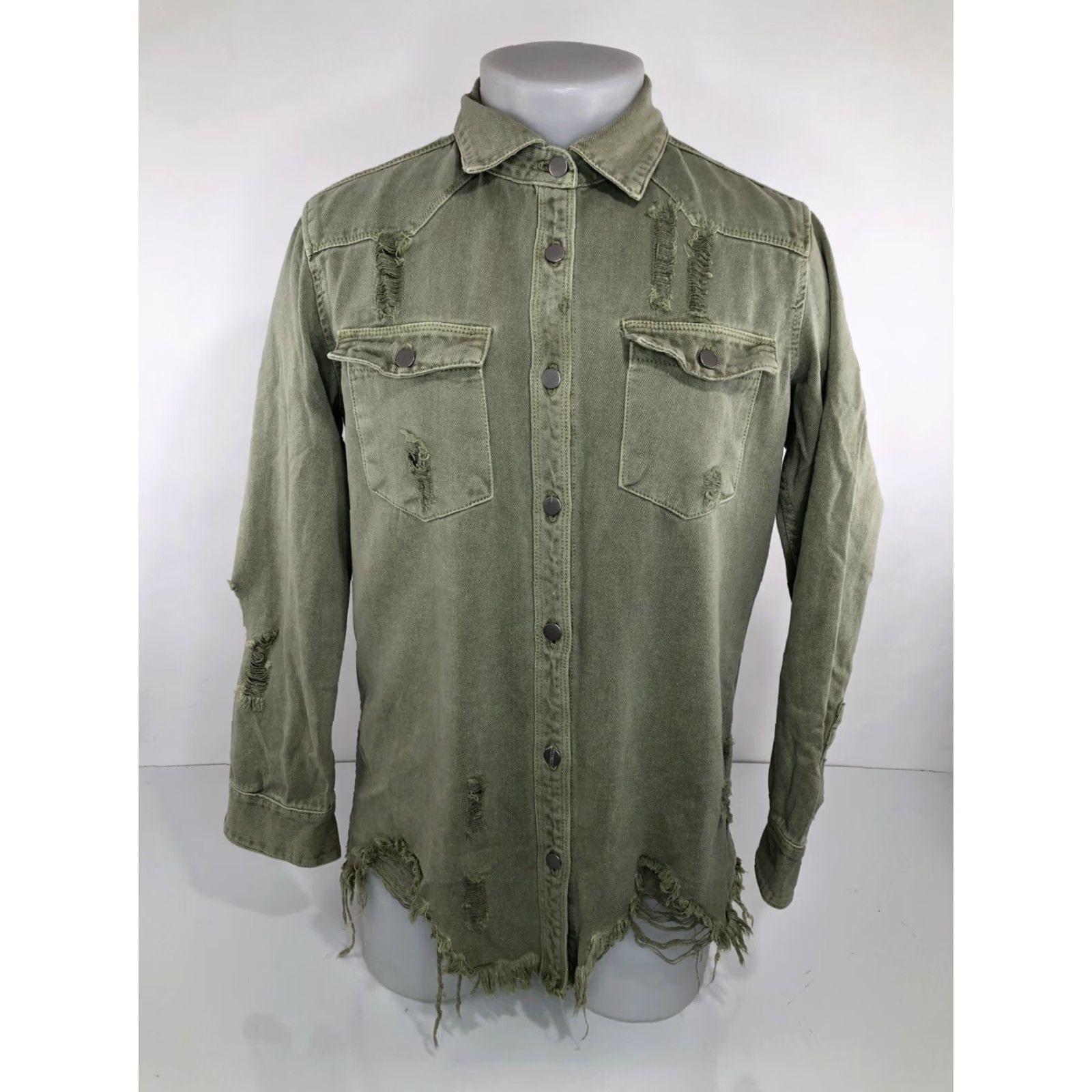Denime PIMP C / AINT NOBODY TRIPPING Denim Shirt Jacket Unisex Green M Vintage Very Rare Shirt Jacket Mens Size M / US 6-8 / IT 42-44 - 4 Thumbnail