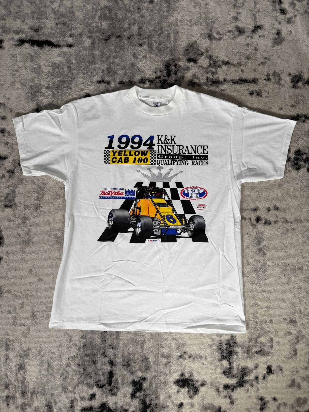 Delta Vintage 1994 Made in USA Single Stitch Race Car T-Shirt Size US XL / EU 56 / 4 - 1 Thumbnail