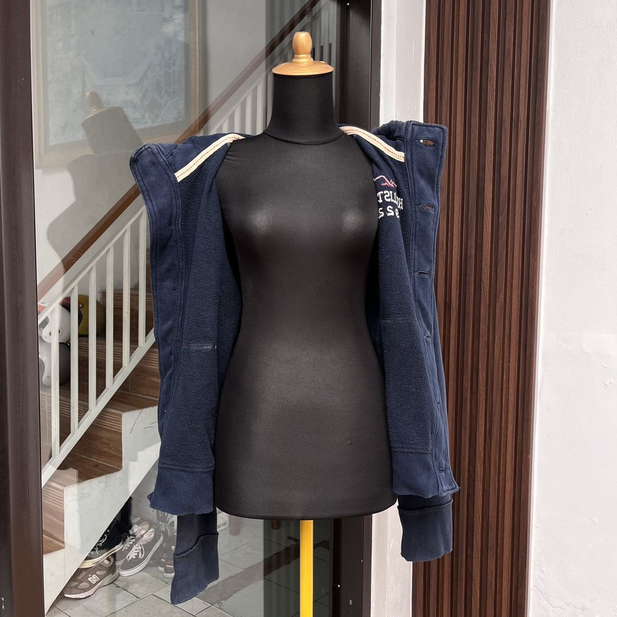 Hollister Y2K Hollister Button Hoodie Natural Sun Paded n Destroyed Size S / US 4 / IT 40 - 5 Thumbnail